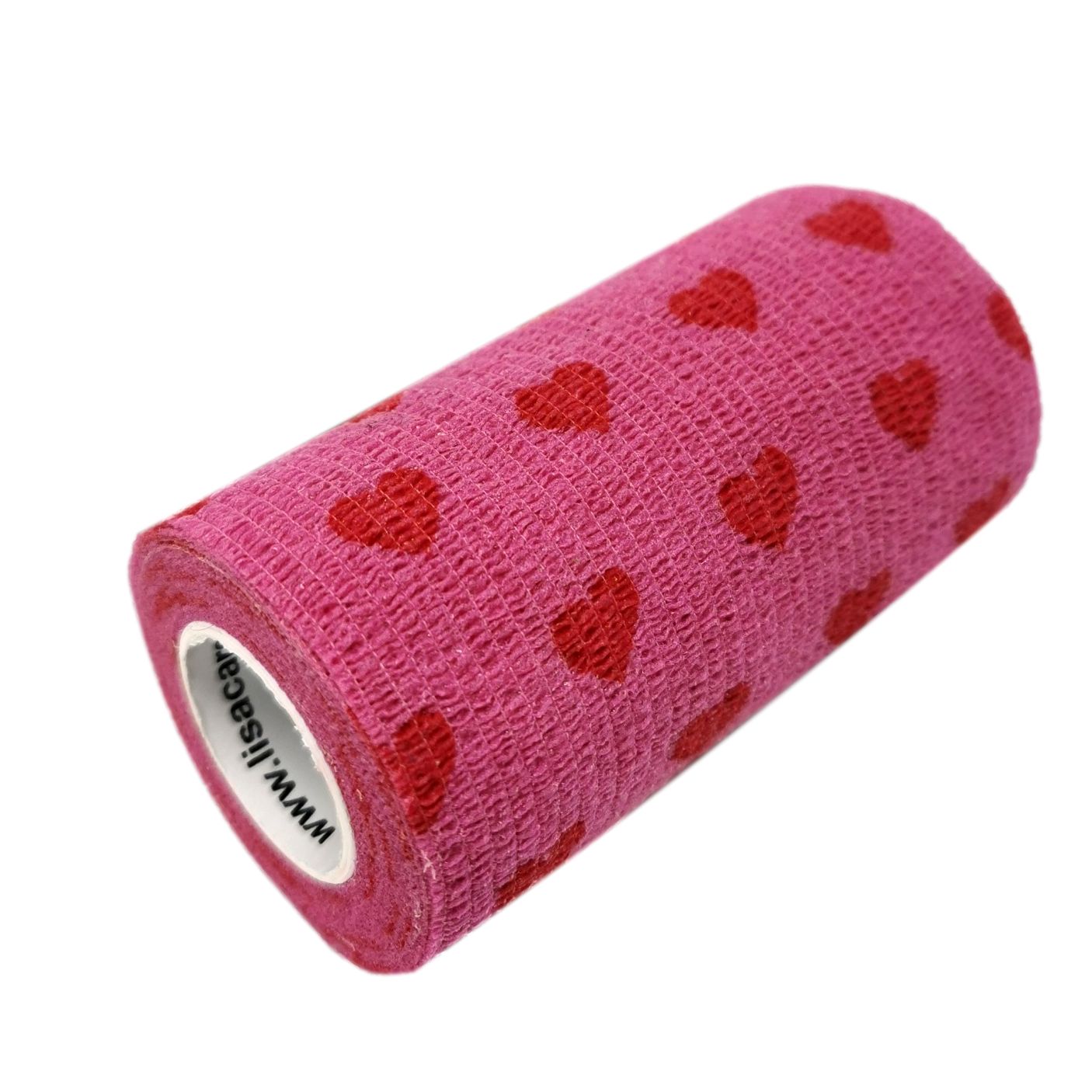 LisaCare kohäsive Bandage - Herzen Rosa - 10cm x 4,5m