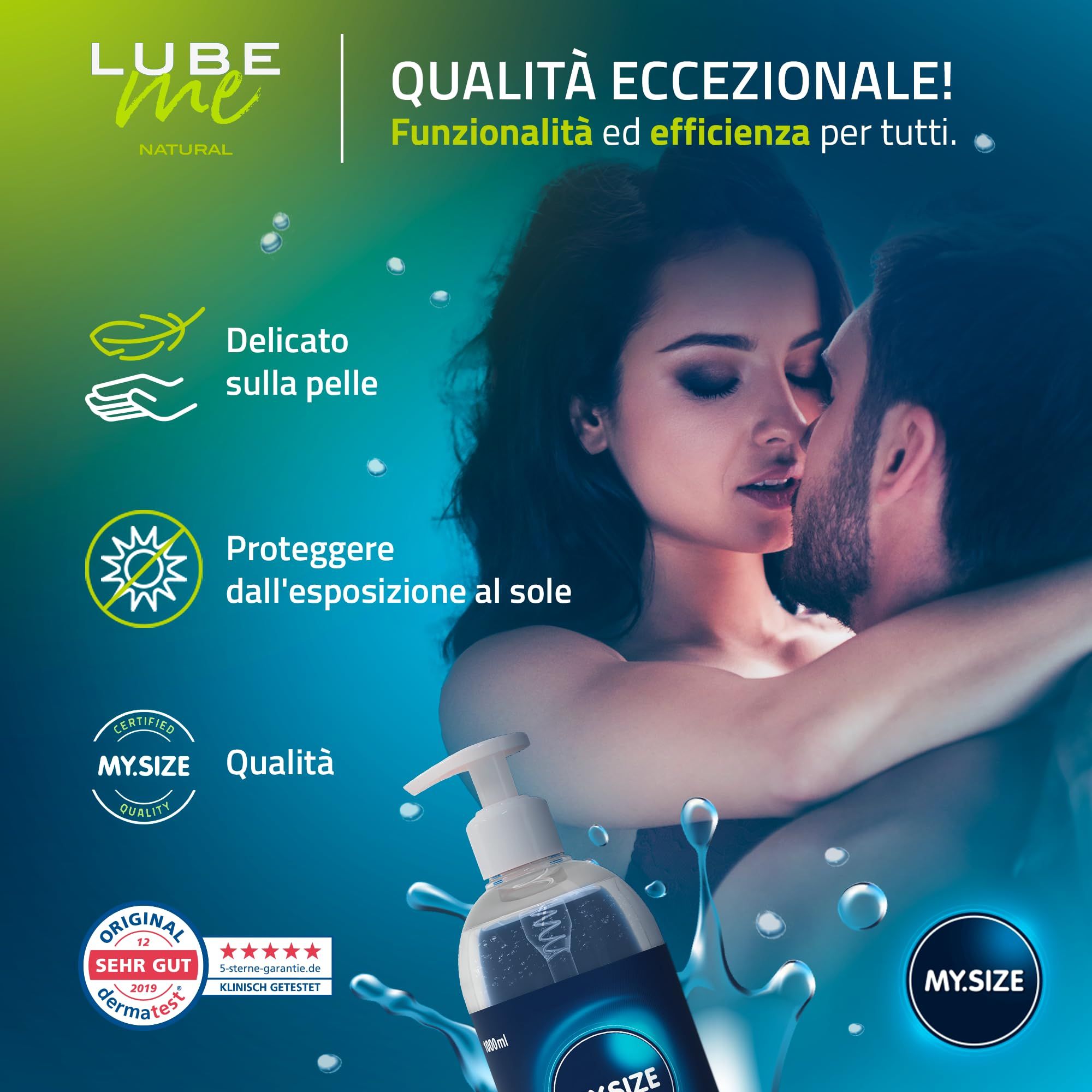 MY.SIZE Lube Me Natural Gleitmittel mit Siegeln.
