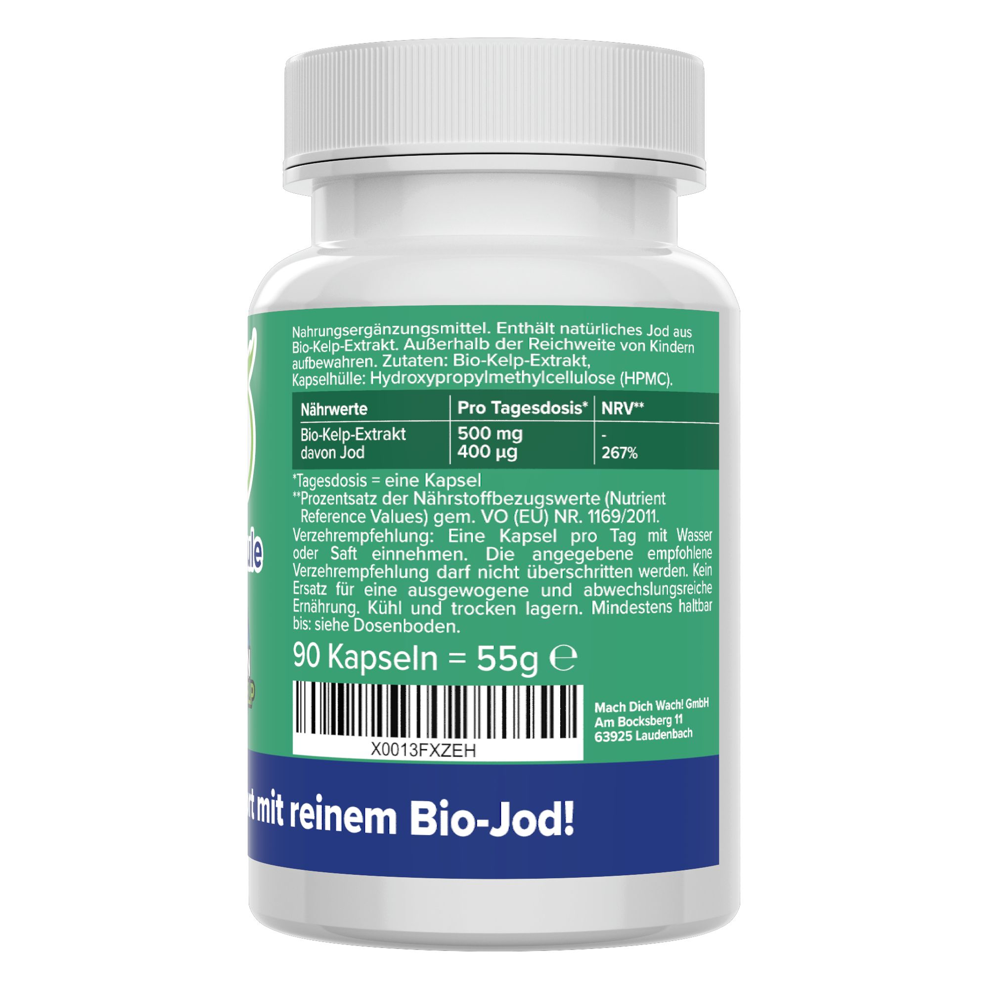 Jod Kapseln aus Bio Kelp - Vitamineule® 90 St