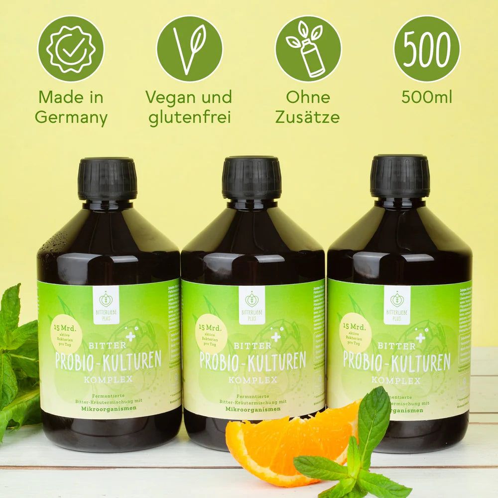 BitterLiebe - Probio Kulturen Komplex - flüssige Darmbakterien mit 15 Milliarden Bakterien