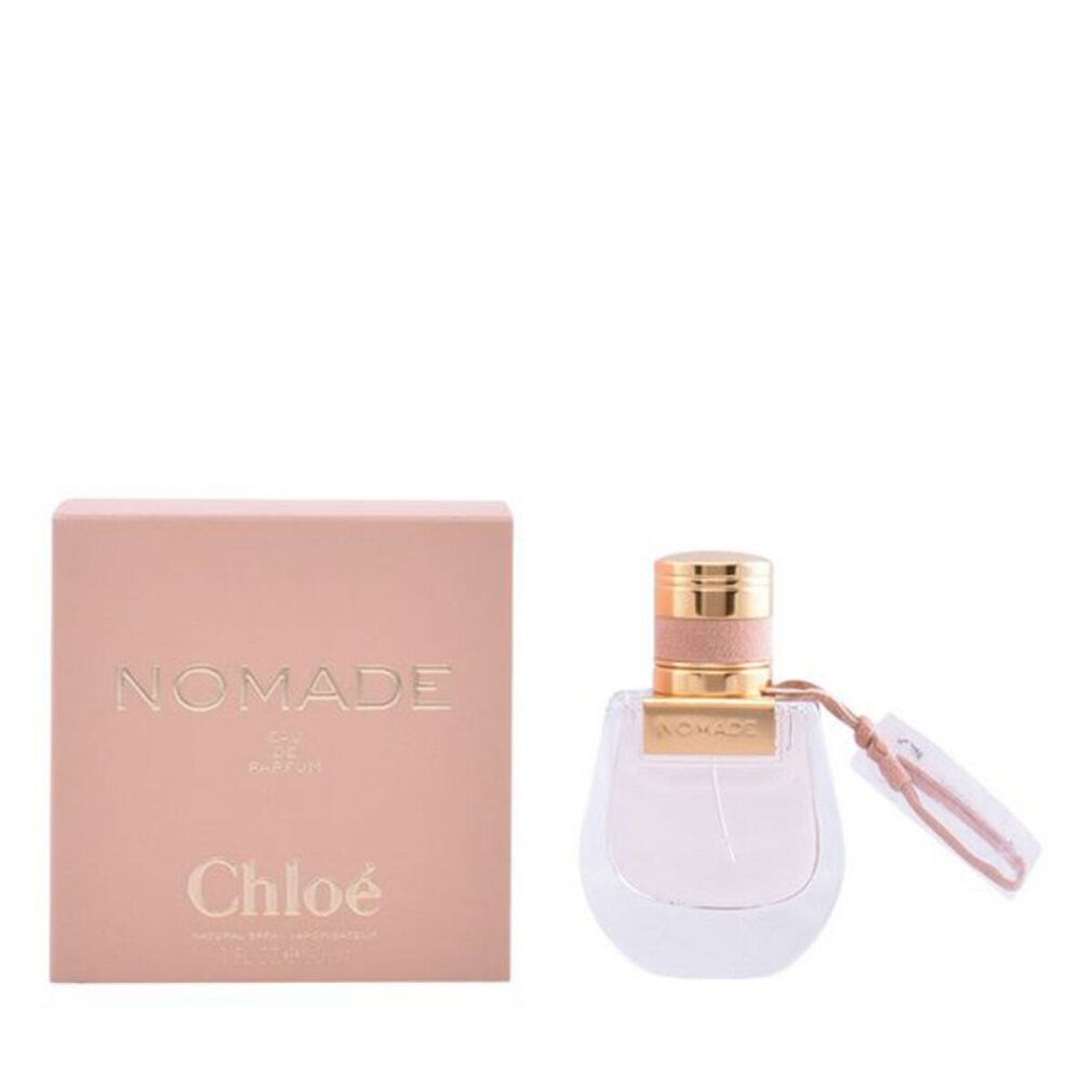 Parfümflakon und Verpackung. Aufschrift NOMADE, Eau de Parfum und Chloé.