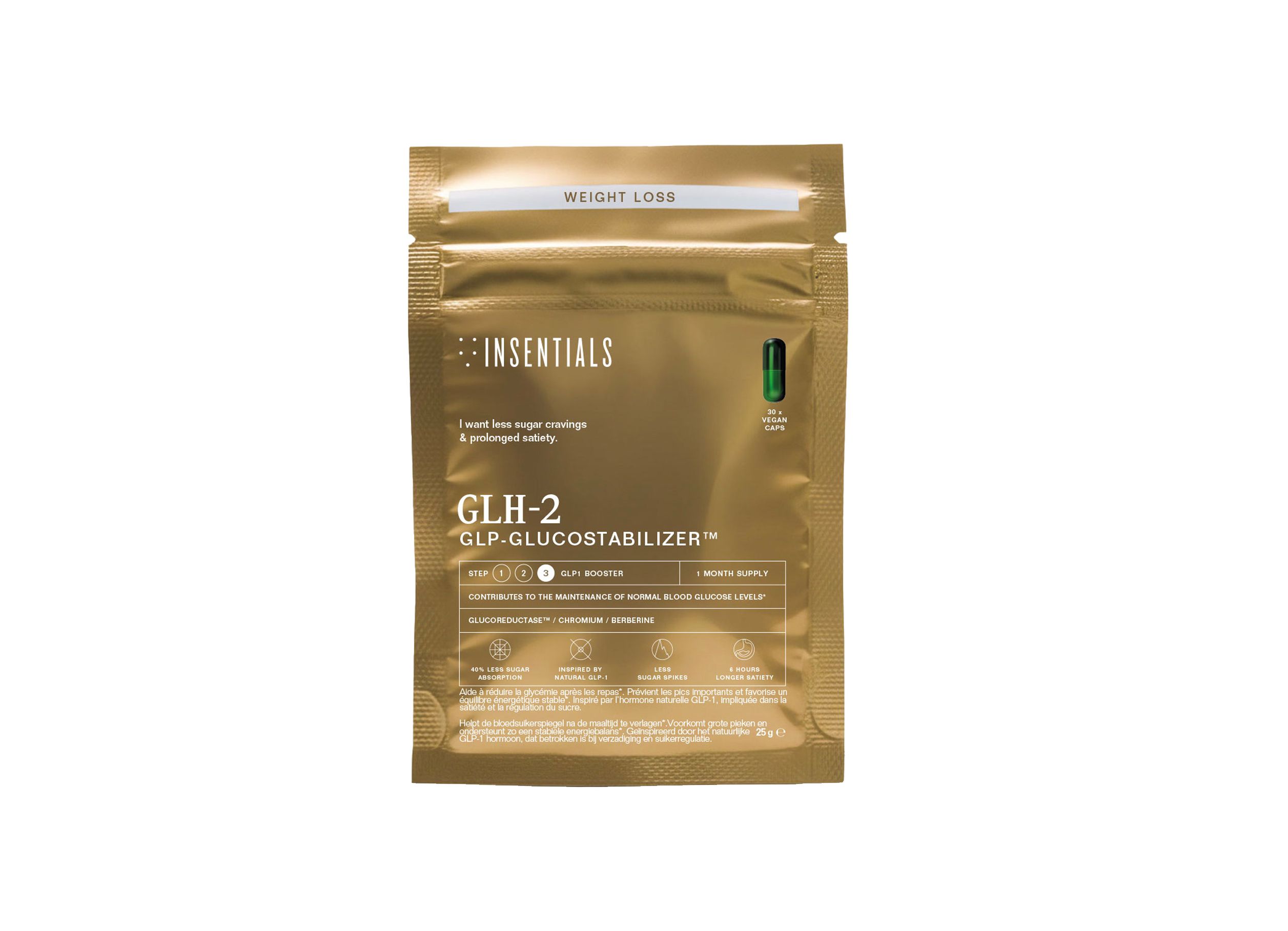 Insentials - GLH-2 (Glucoreductase™) - supporto durante i pasti ad alto contenuto di carboidrati