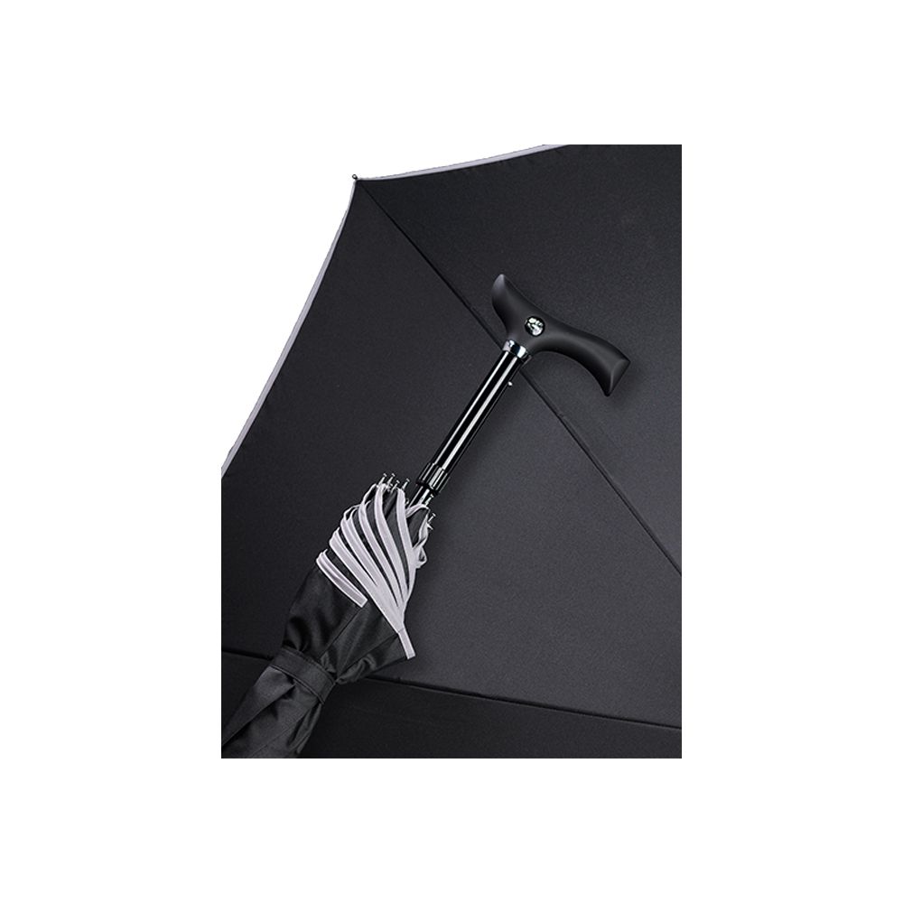 Gastrock Stützschirm Stepbrella Schwarz mit Grauem Rand