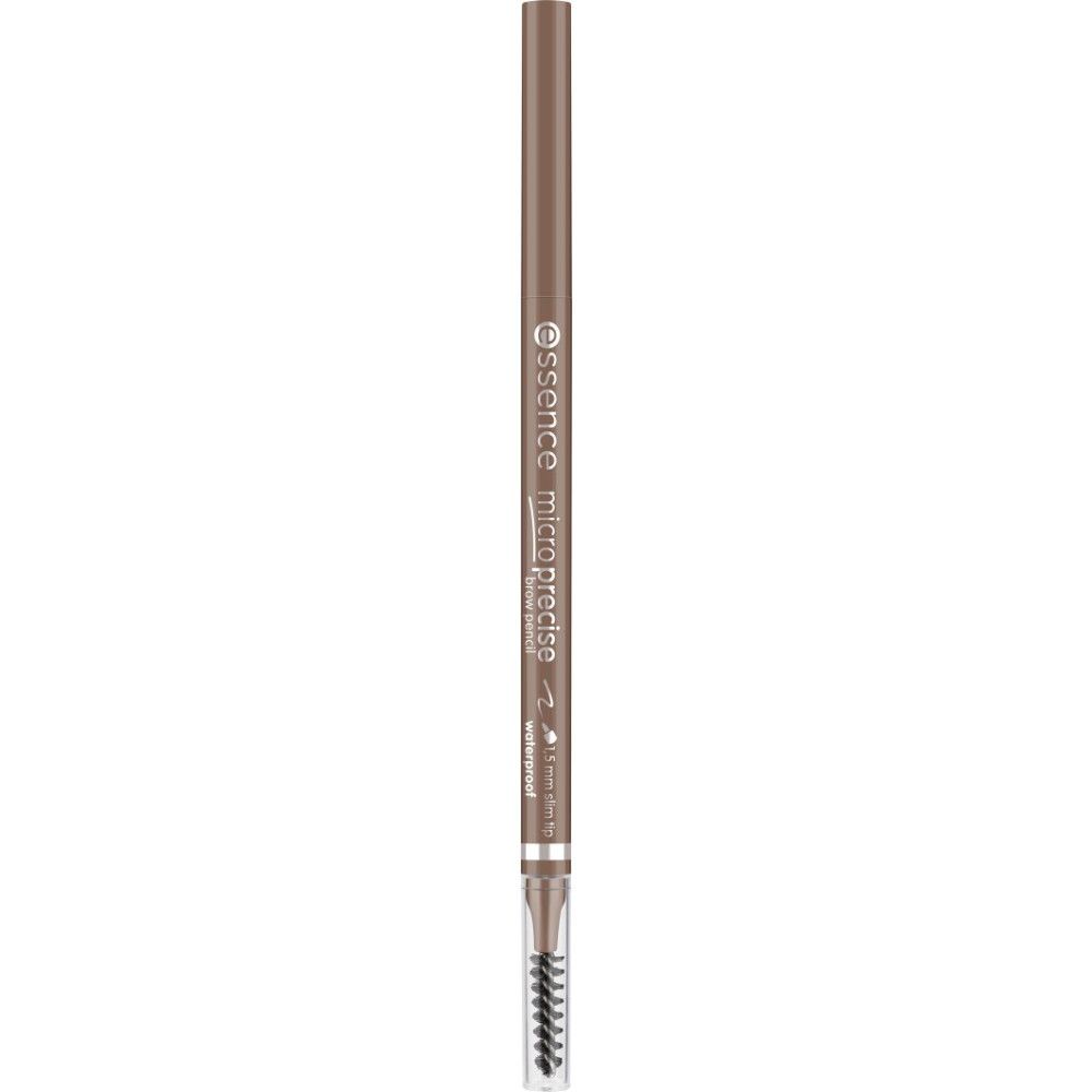 Augenbrauenstift mit Bürste. Schlanke, braune Mine. Marke: Essence Micro Precise. Wasserdicht.