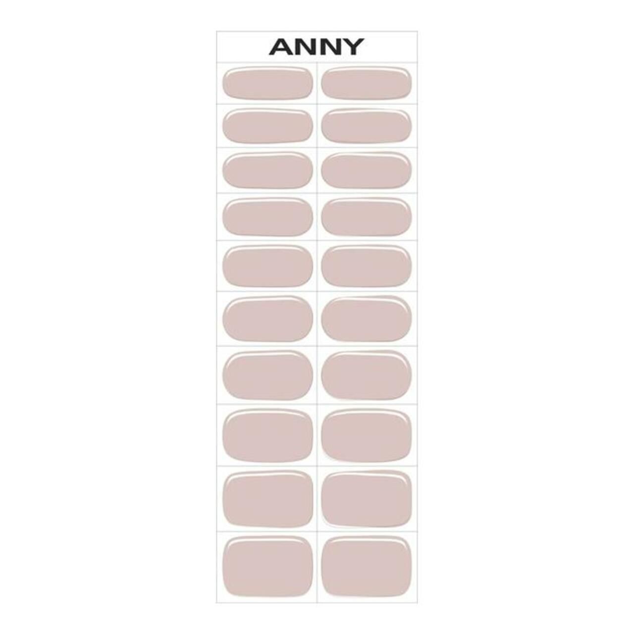 ANNY Gel-Nagelstreifen in Rosa. 20 Stück in rechteckiger Anordnung. Marke oben.