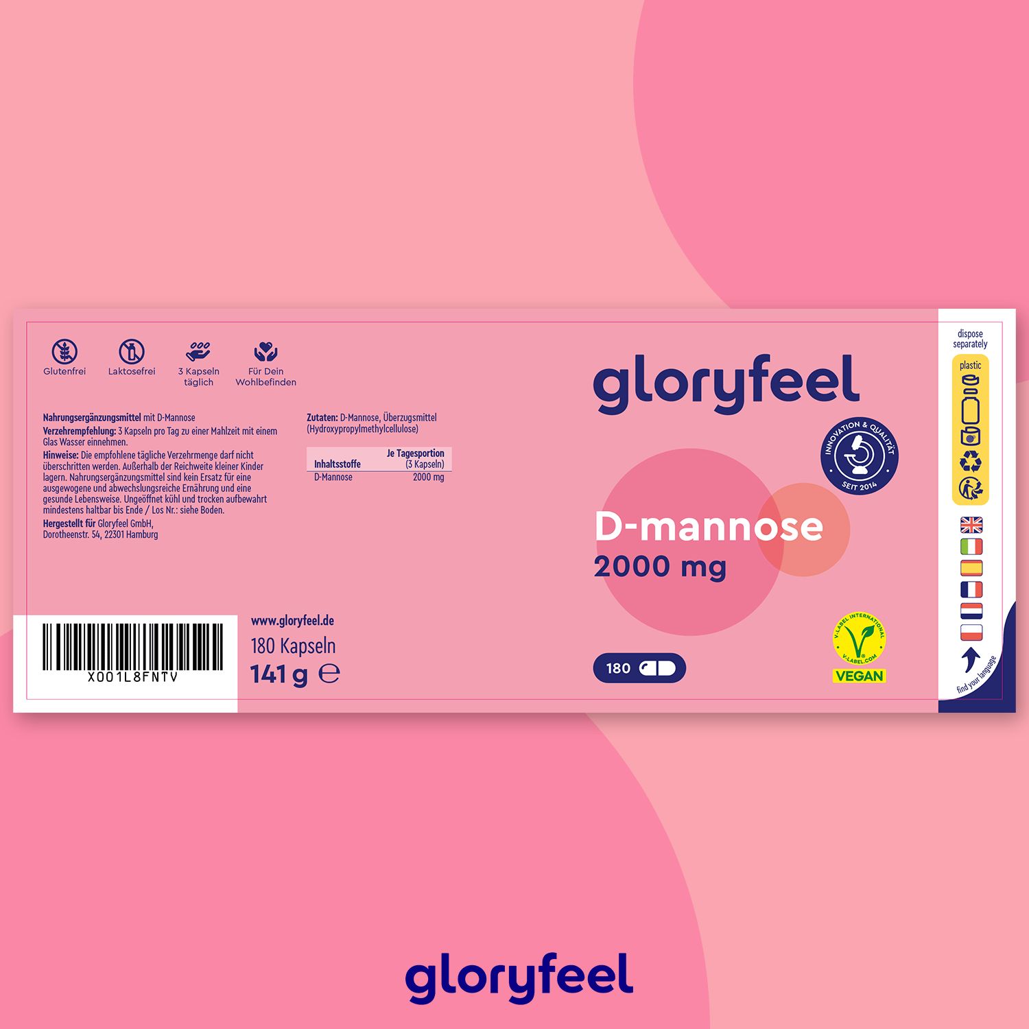 gloryfeel D-Mannose 180 St Kapseln