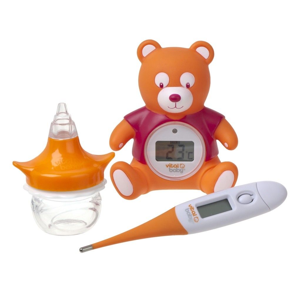 Vital Baby - Hygiene-/Gesundheitsset: Nasensauger, Raumthermometer, Fieberthermometer