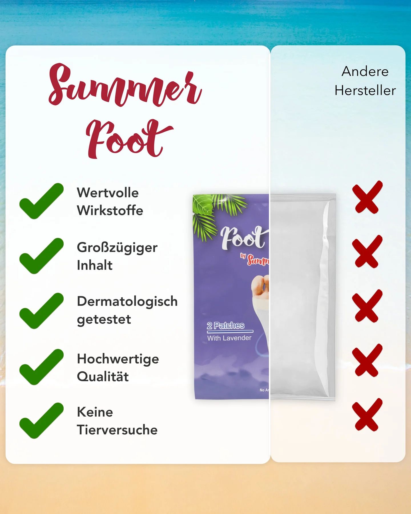 Summer Foot - Fußpads mit Lavendelöl (1 Paar)