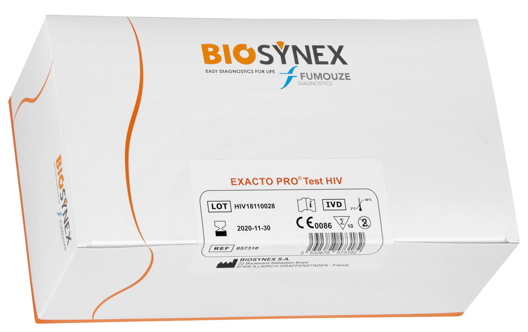BIOSYNEX Exacto Professional HIV Schnelltest 10 Stück