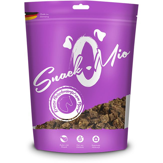 SnackOMio - Krosse Fleischwürfel vom Pferd