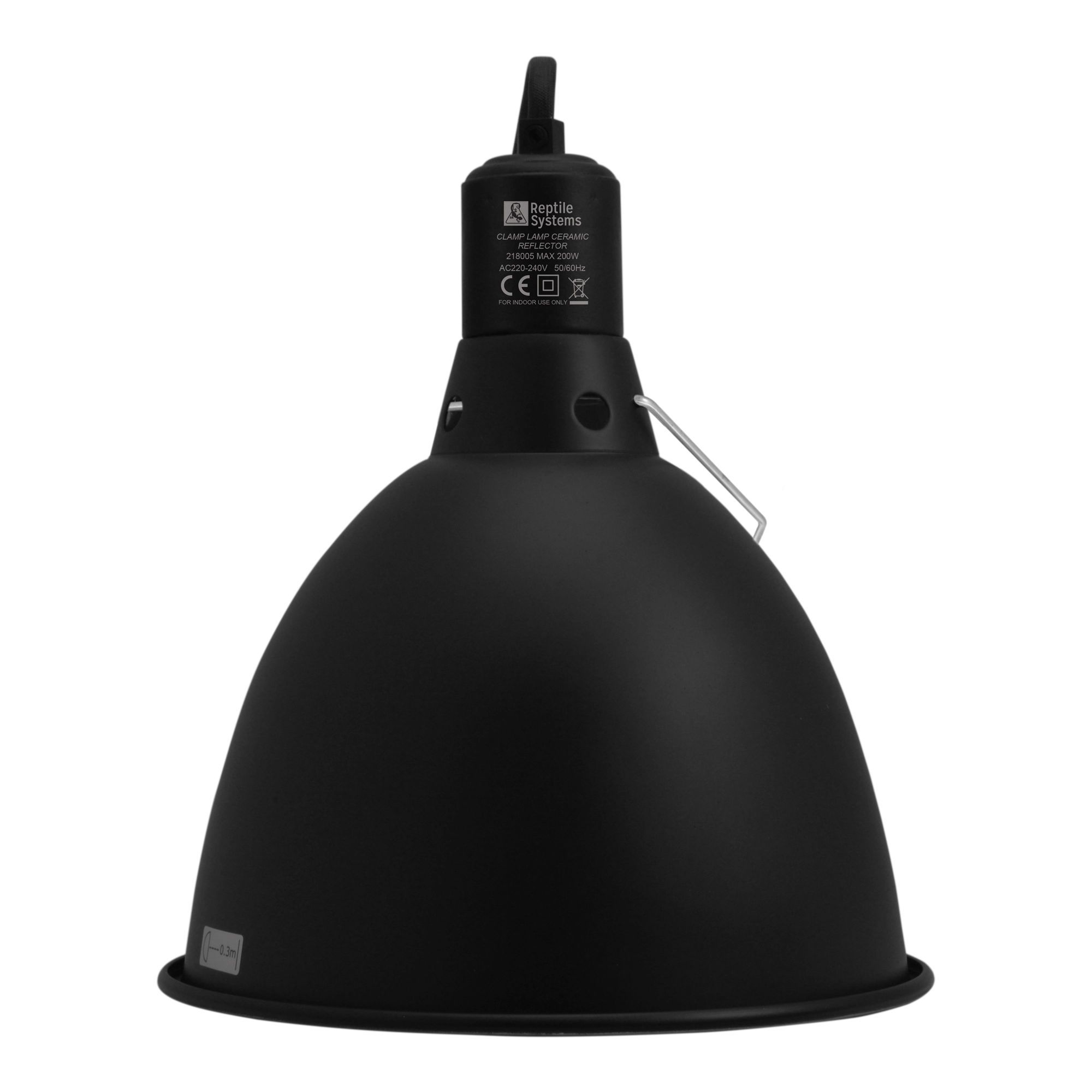 Reptile Systems Klemmleuchte mit Reflektor, Black Edition