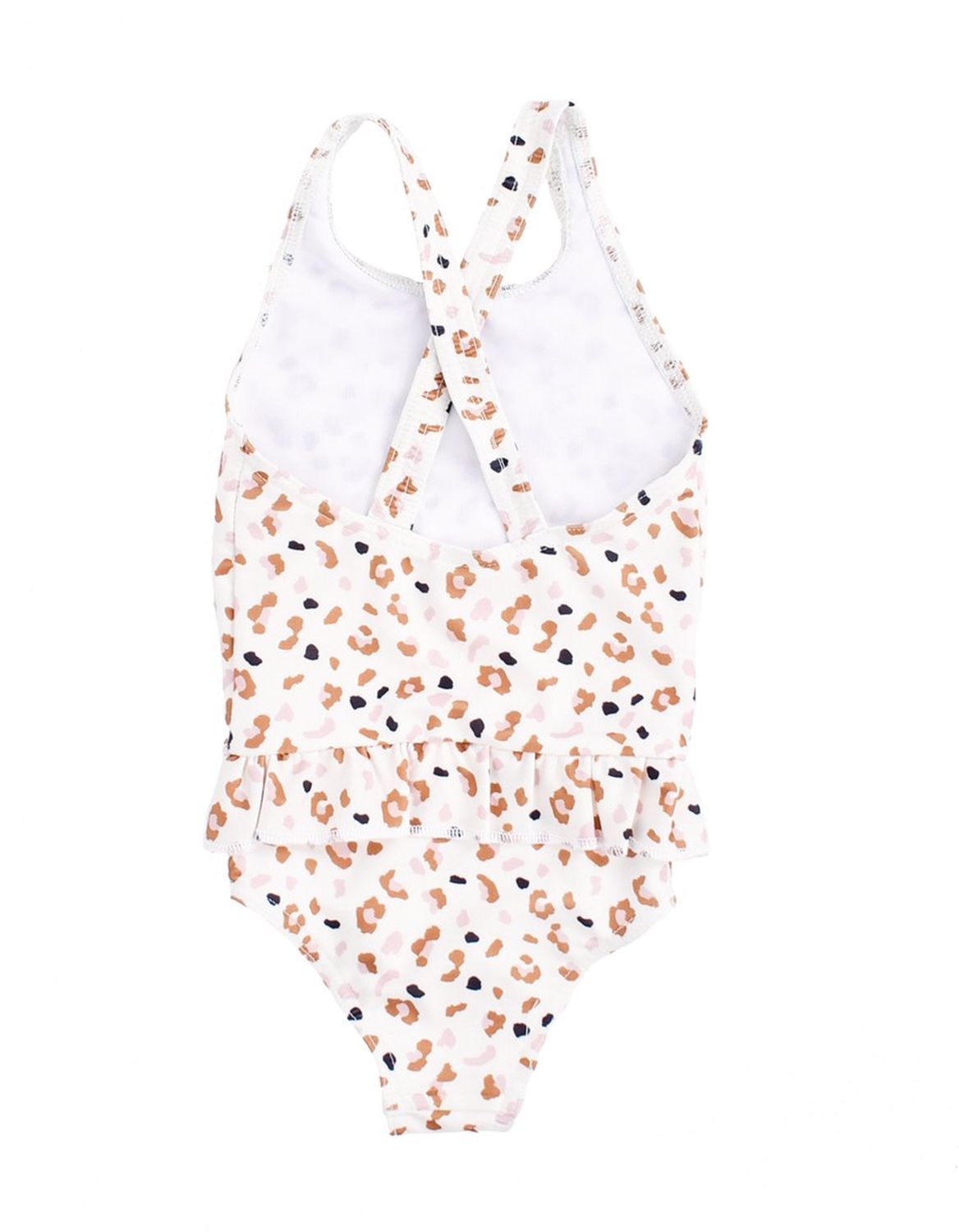 Swim Essentials UV Badeanzug für Mädchen /khaki Leoparden Muster /4
