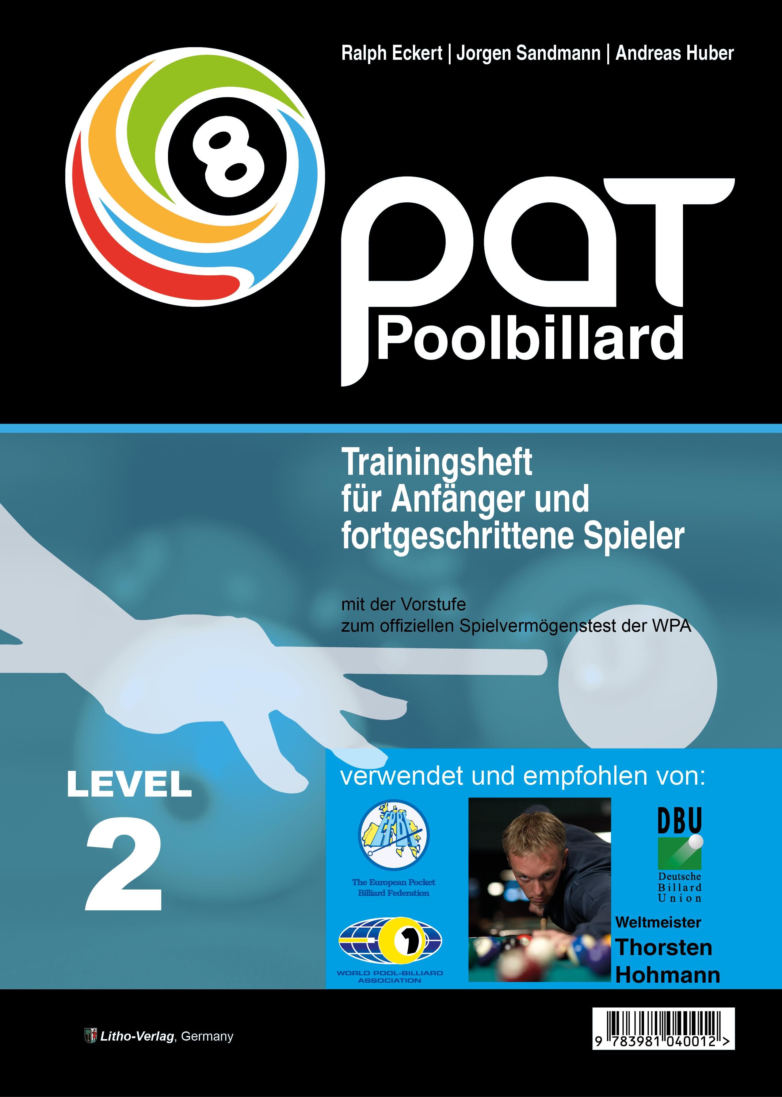 Trainingsheft Pool Billard Stufe 2 Mit dem offiziellen Spielvermögenstest der WPA. Von Landesliga...