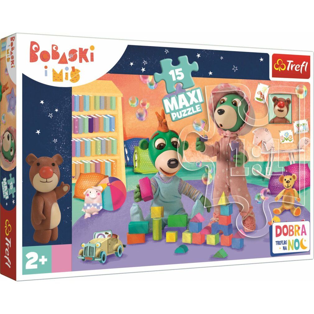 Puzzle Gute Nacht, Treflici: Die lustige Welt der Kinder maxi 15 Stück