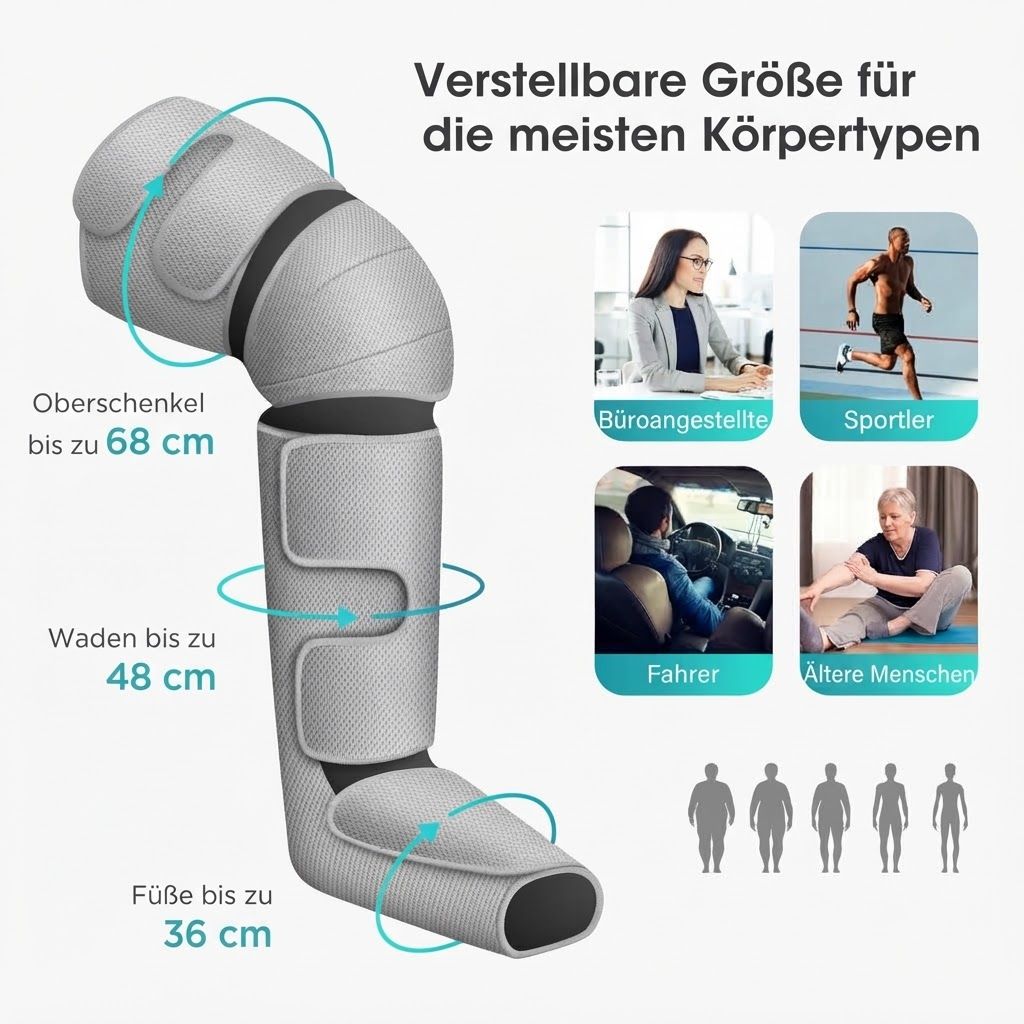 Nackenmassagegerät mit Shiatsu-Knetknoten und Luftkompressionsmassage für Rücken und Schultern.