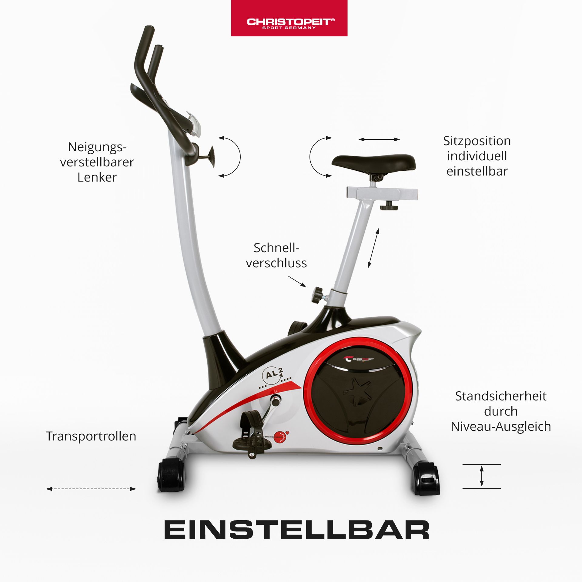 CHRISTOPEIT SPORT Ergometer AL 1 St SHOP APOTHEKE 2 — - Silber