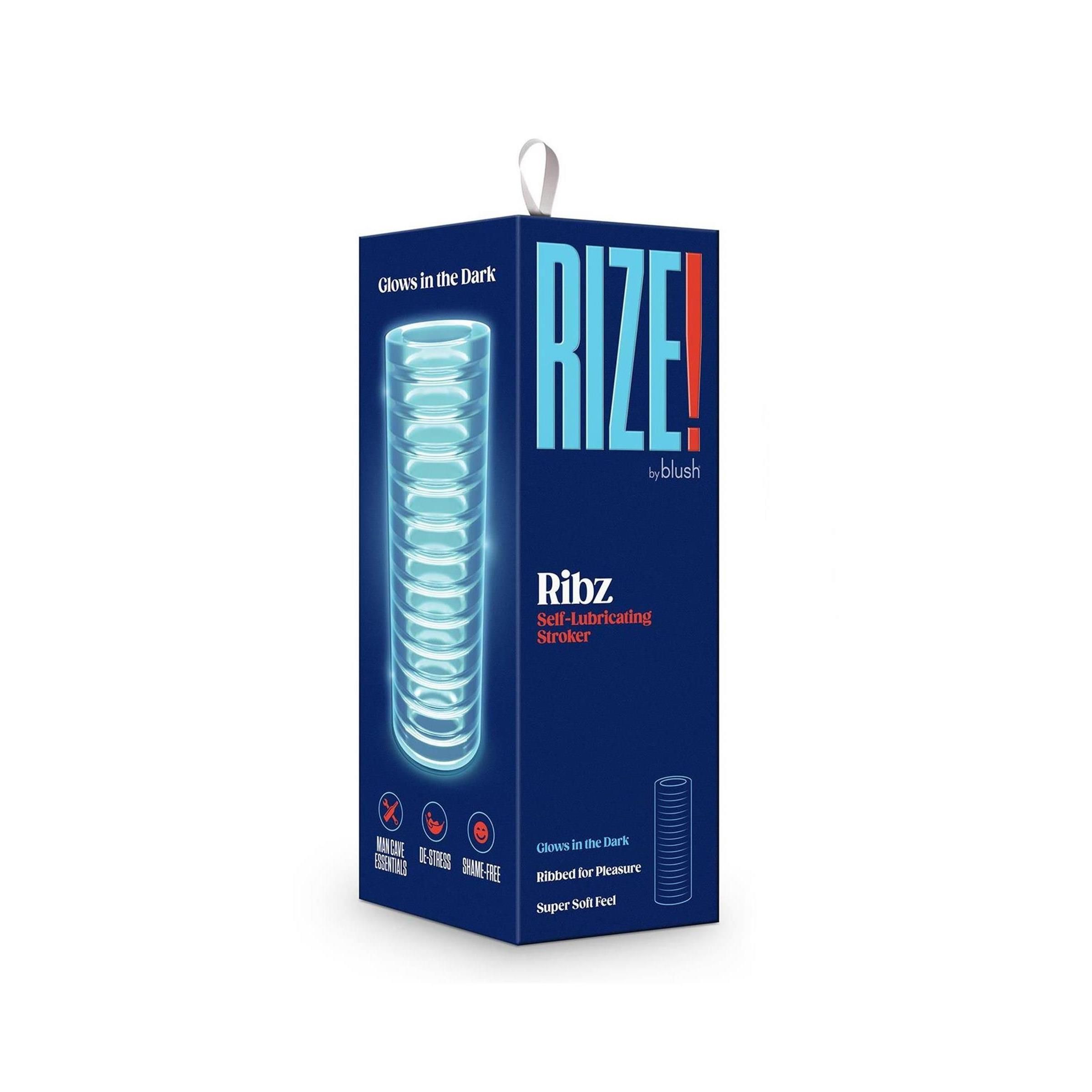 Blush - RIZE RIBZ SELF LUBRICATING STROKER CLEAR