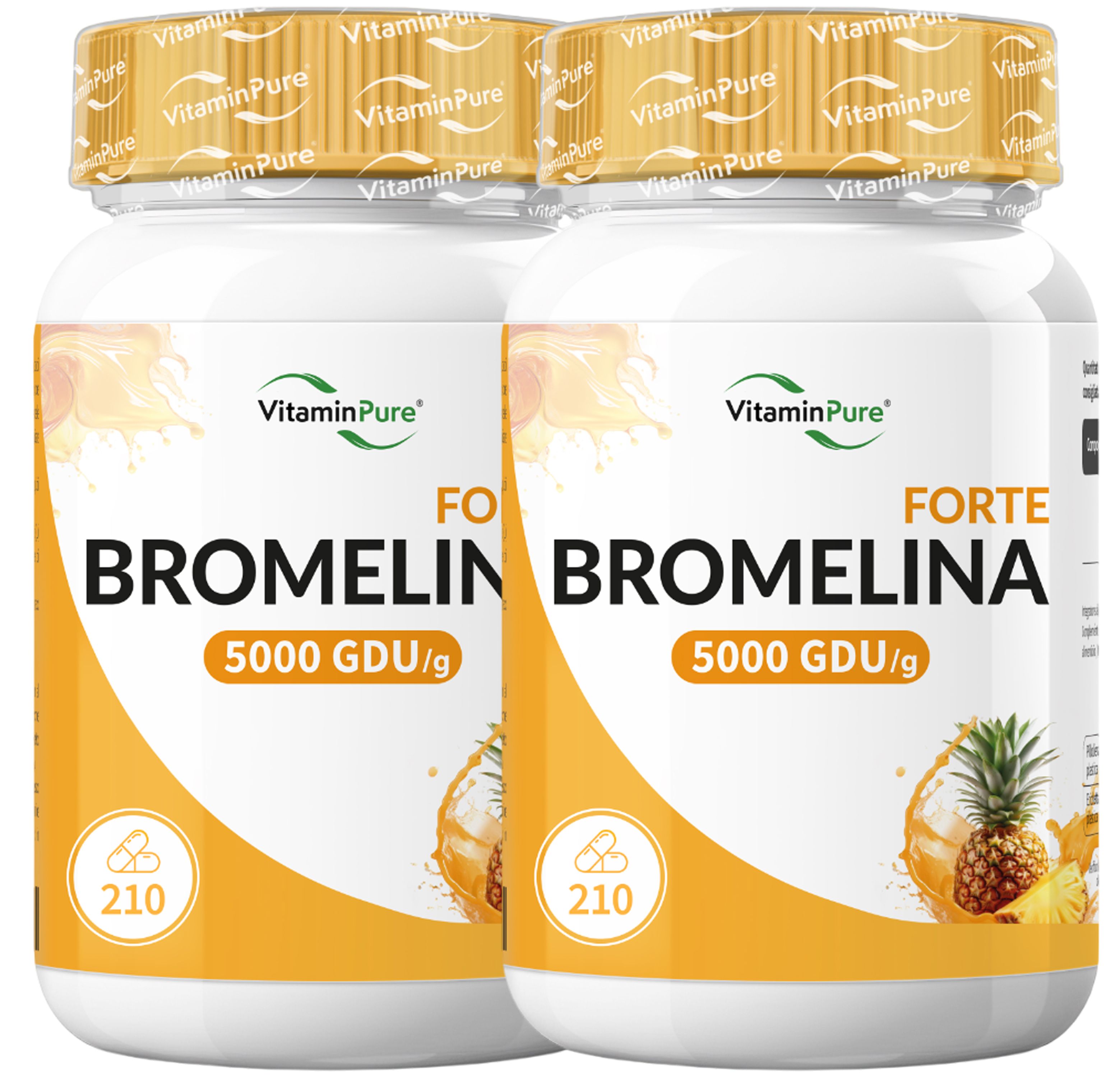Bromelina Forte Drenante 5000 GDU/g Estratto Naturale, VitaminPure®