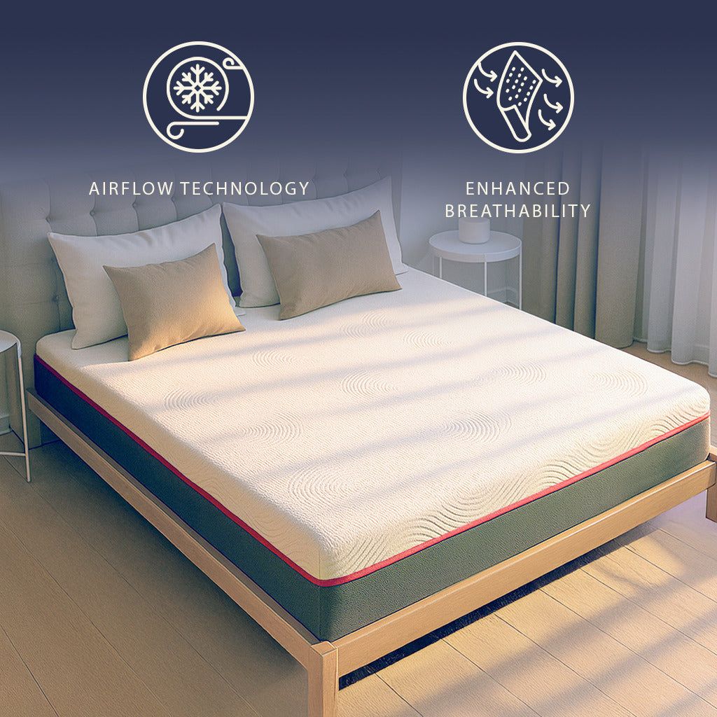 The White Stone Matratze 120x190 Memory Foam Breeze und Taschenfedern | Höhe 30 cm