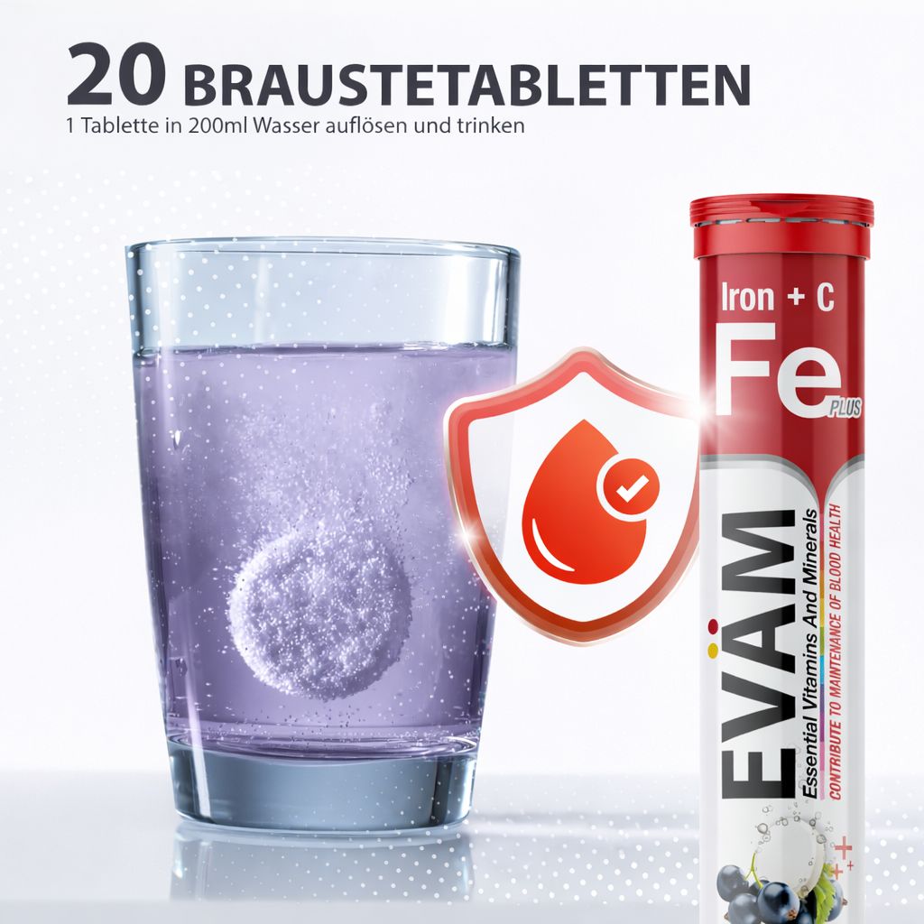 EVÄM Eisen + Vitamin C Brausetabletten - 3 Set