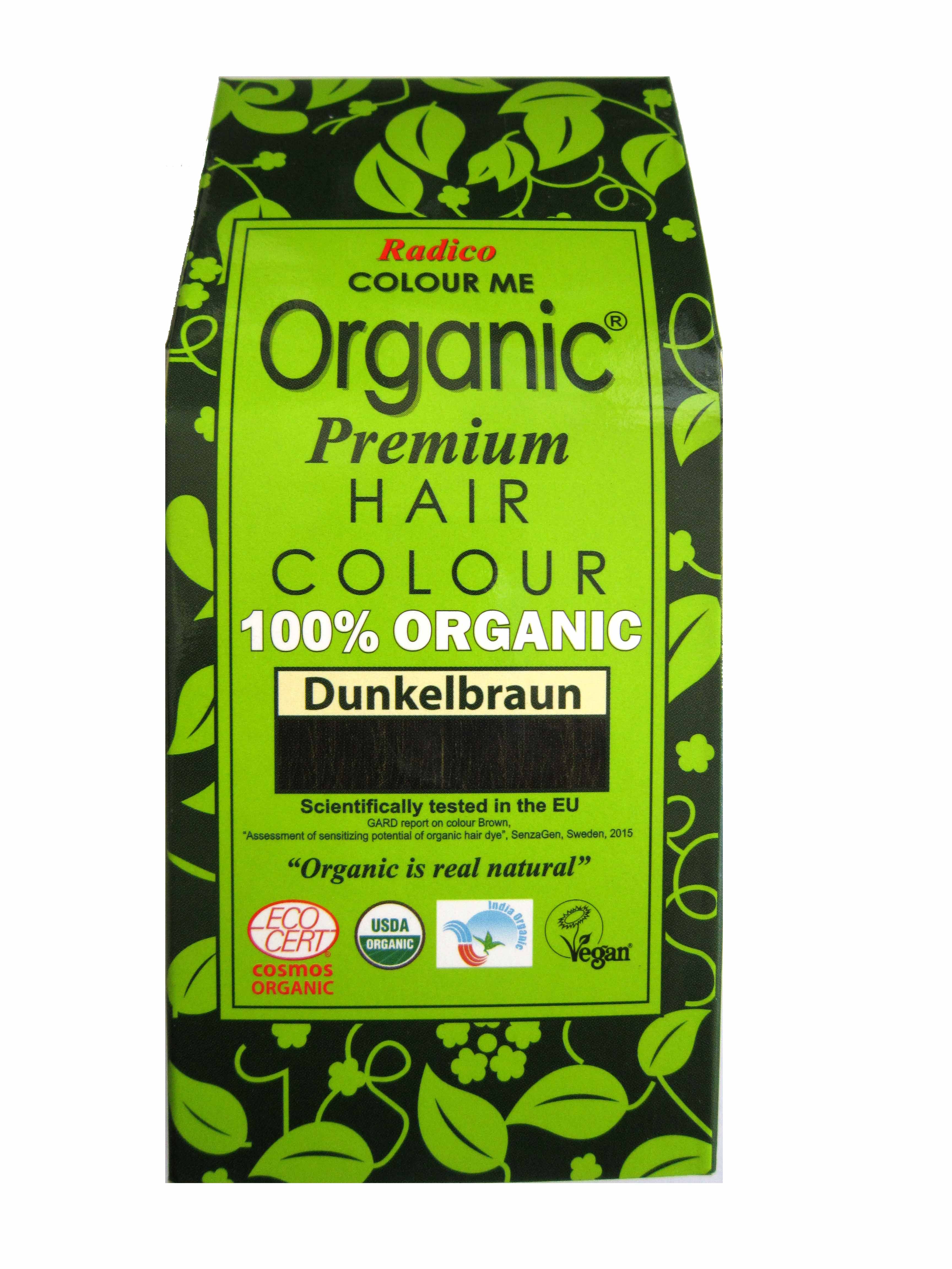 Radico Colour Me Organic Pflanzenhaarfarbe Dunkelbraun 100 g