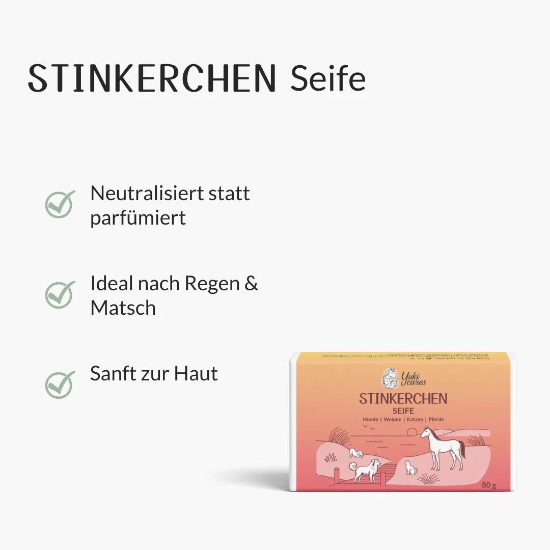 Yuki cares Stinkerchen Seife für Hunde, Katzen & Pferde