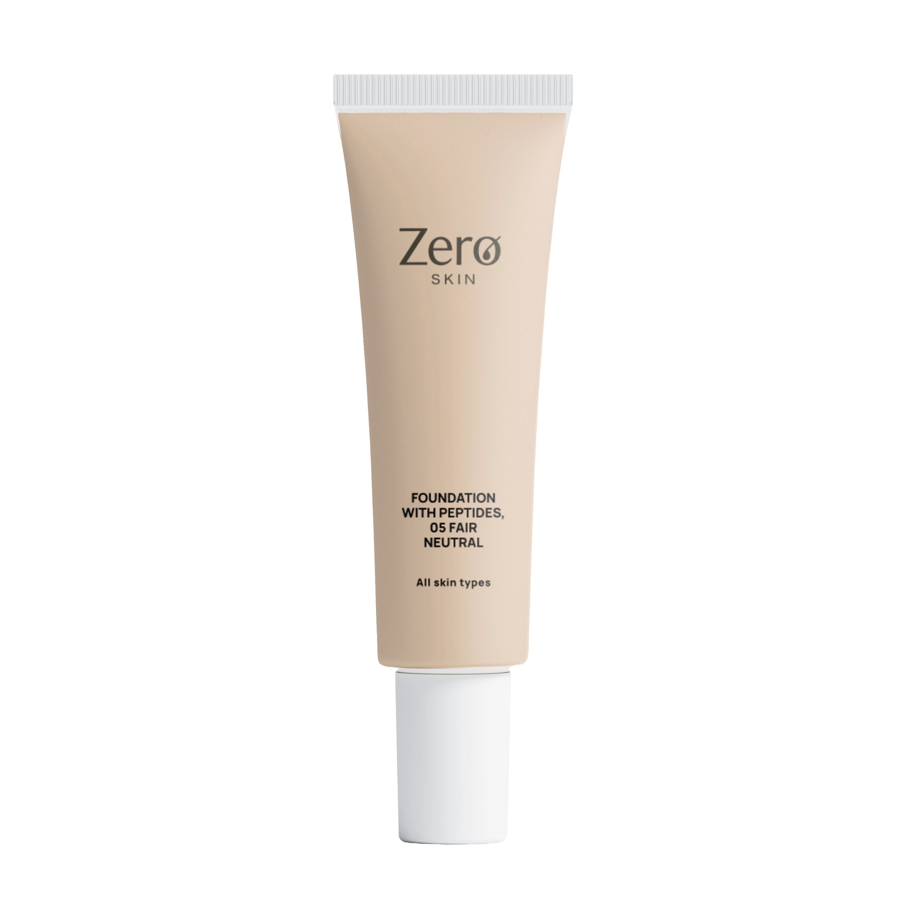 Zero Skin Foundation mit Peptiden, 05 Fair Neutral - hautpflegende Formel Hyaluronsäure 30 ml Make up
