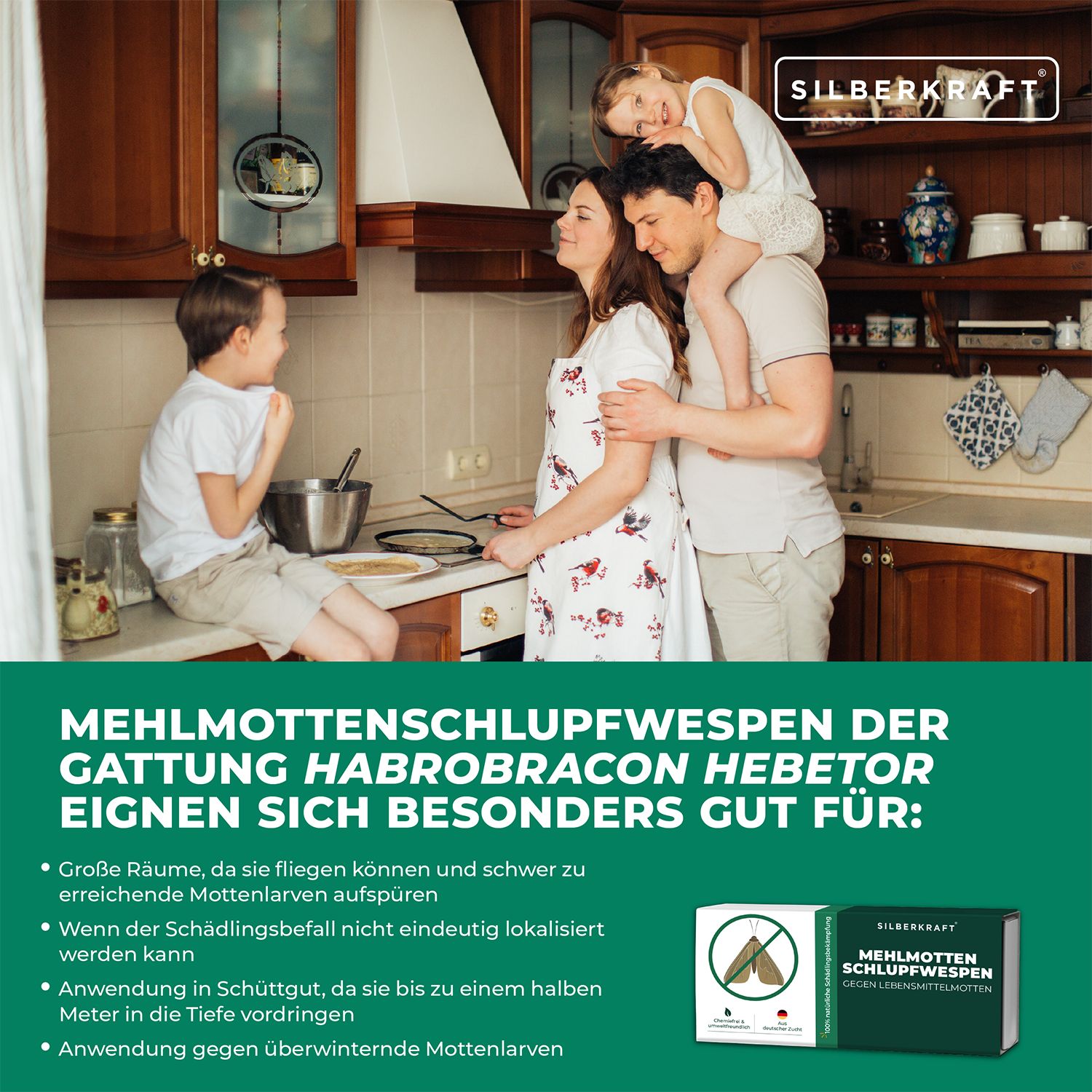 SILBERKRAFT Mehlmottenschlupfwespen