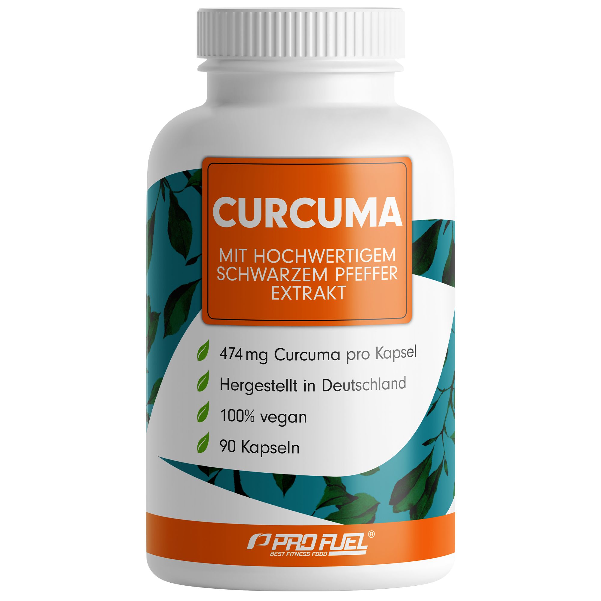 ProFuel - Curcuma Kapseln mit 474mg Curcuma-Extrakt pro Kapsel, davon 450mg wertvolle Curcuminoide