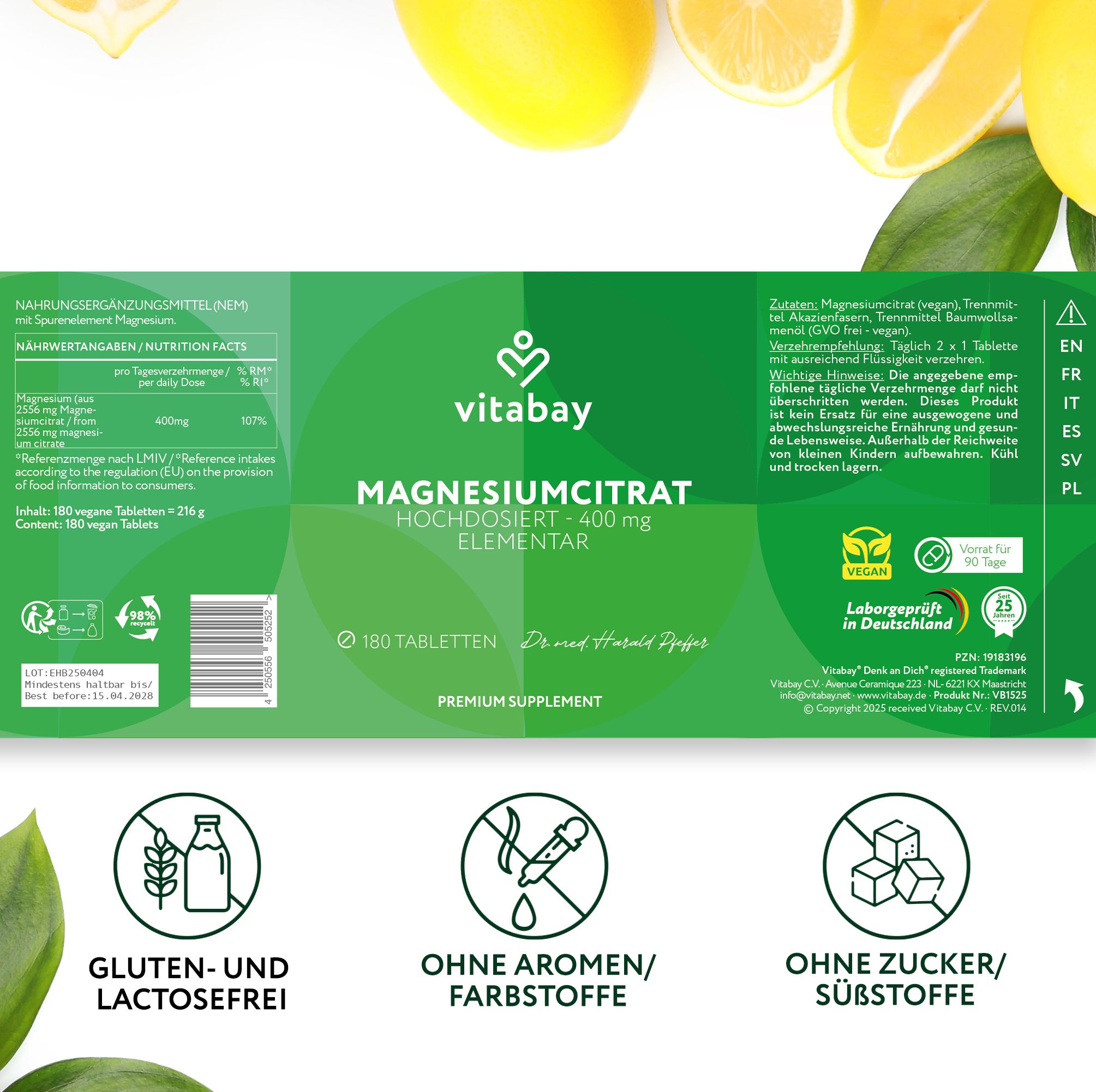 Vitabay Magnesiumcitrat 400 MG