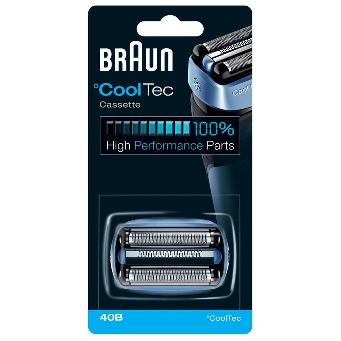 Braun - Ersatzscherkopf "CoolTec - 40B Cassette" in Blau