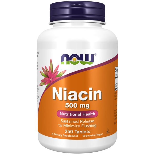 NOW FOODS Vitamine B-3 NIACINA 500 mg