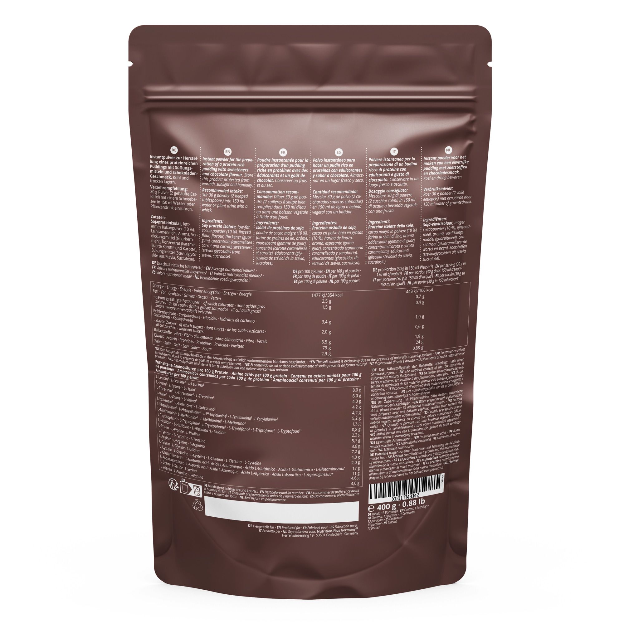 nutri+ Protein Pudding Pulver Vegan - 800g