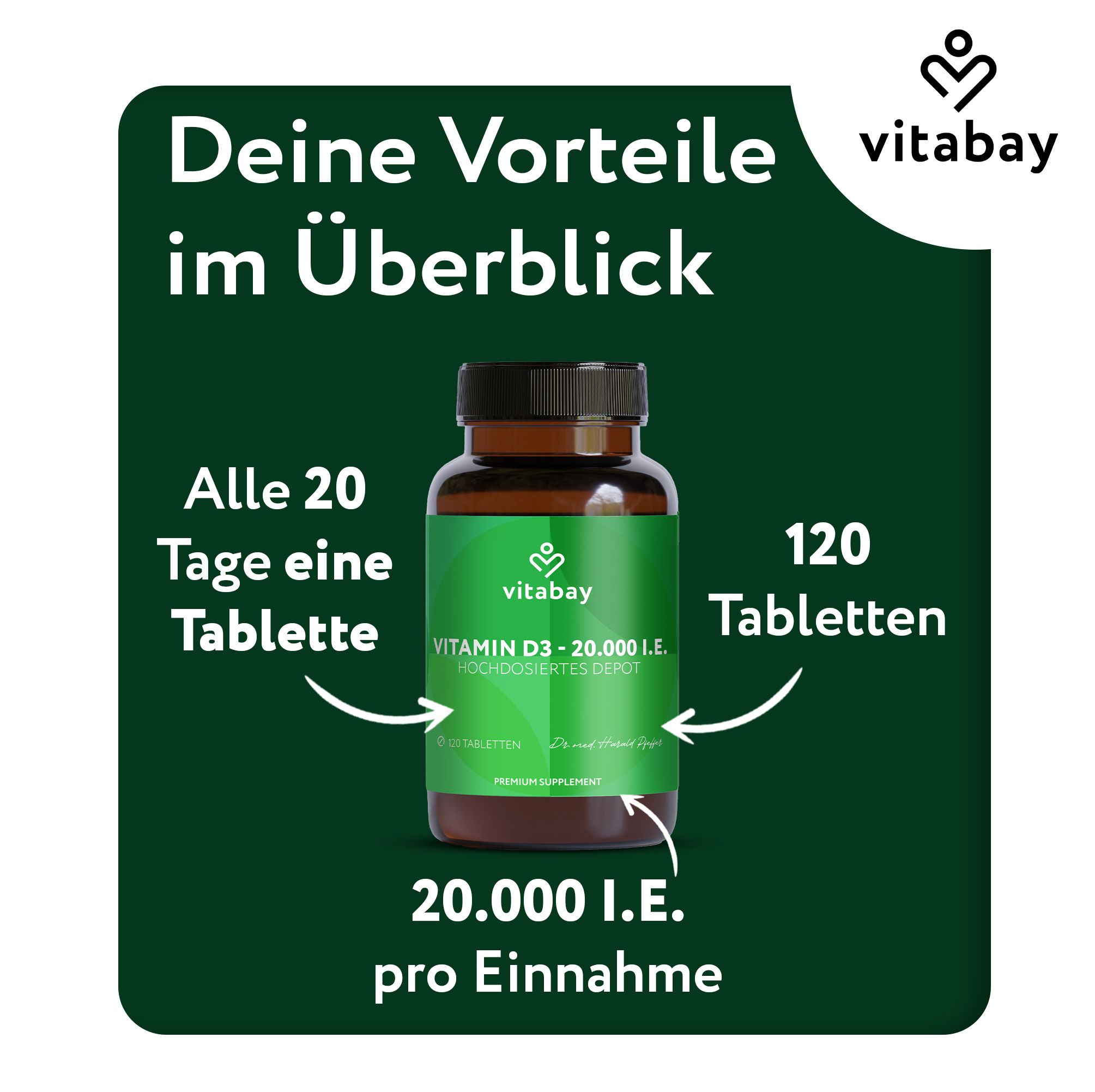 Vitabay Vitamin D3 Depot 20.000 I.E.