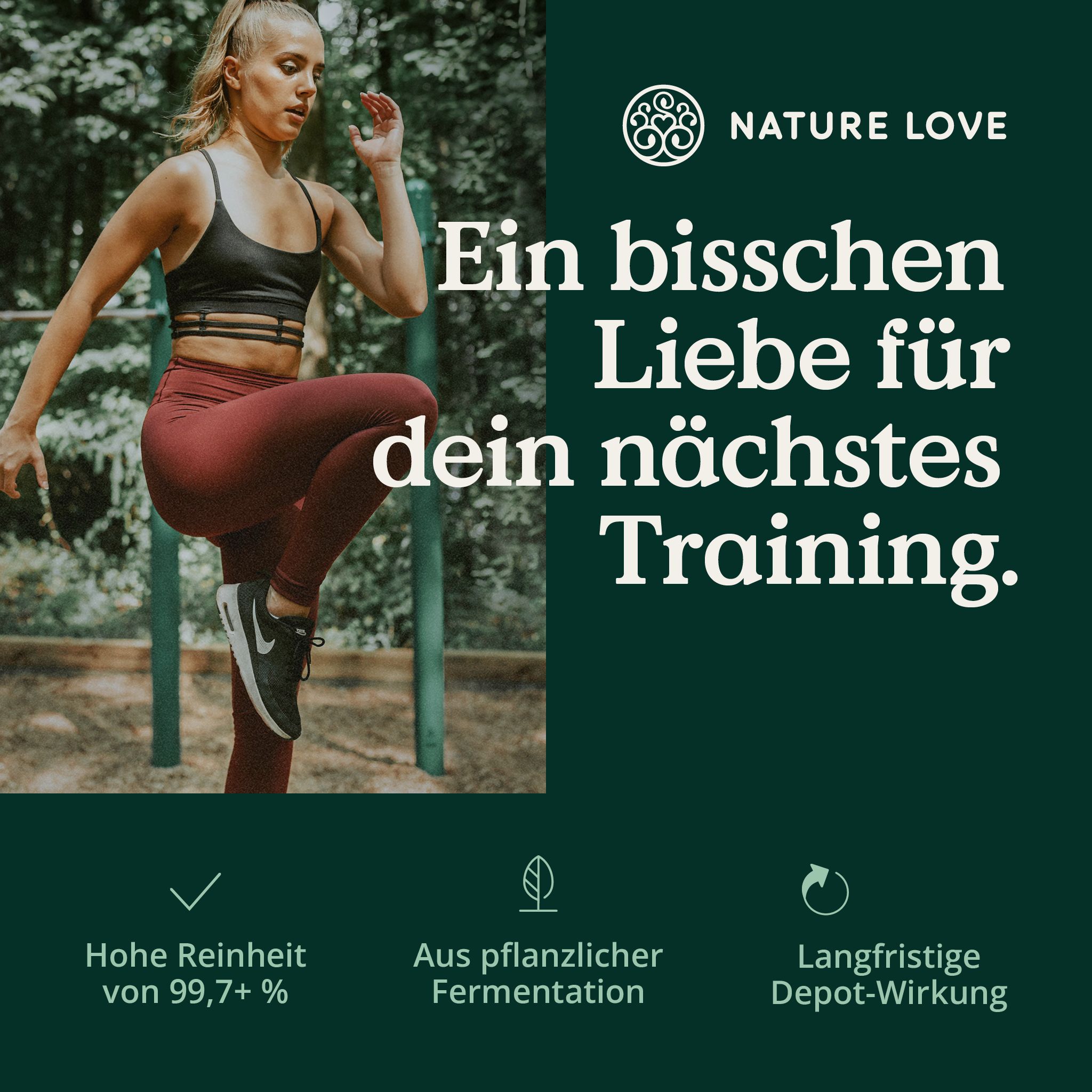 NATURE LOVE® L-Arginin Base mit Citrullin - 365 Stk - pflanzliches Arginin BASE Form 99,7+% Reinheit