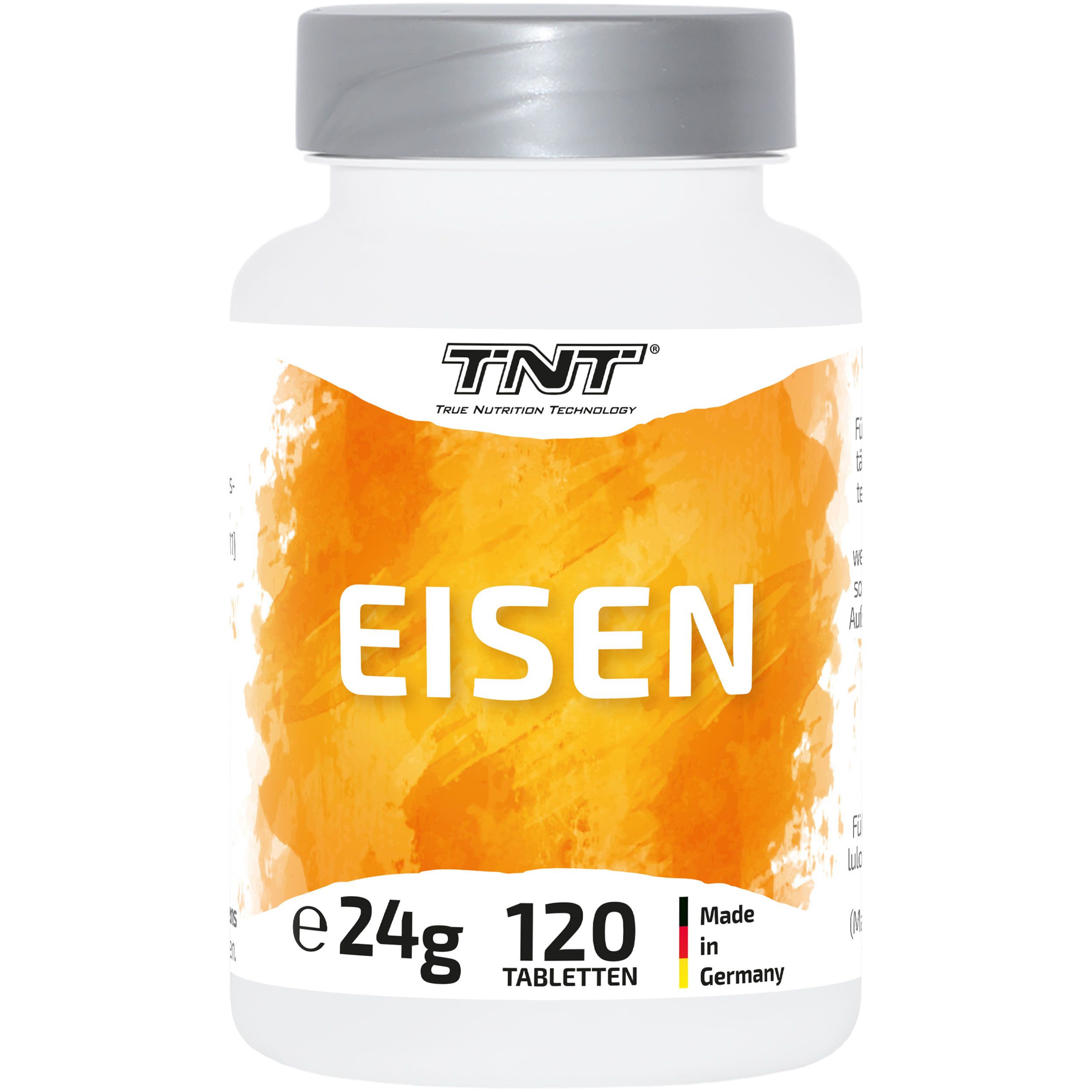 TNT Eisen - mit 18mg Eisen pro Tablette (120 Tabletten) - 100% vegan