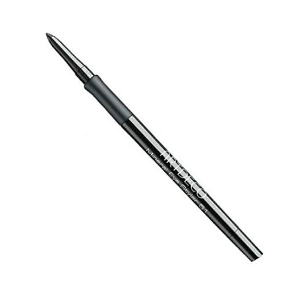 Schwarzer Artdeco Mineral Eye Styler. Der Stift hat eine schwarze Hülse und eine Spitze. Auf dem Stift steht "Mineral Eye Styler B1".