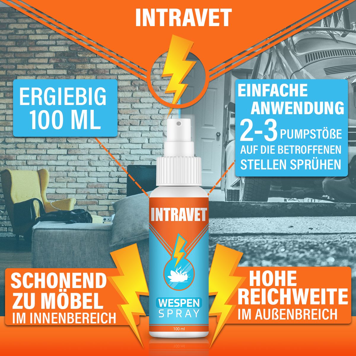 Intravet® | Wespen Spray | Wespenabwehr