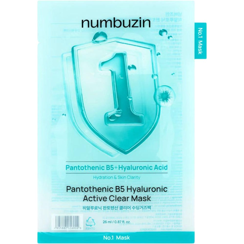 Numbuzin Nr.1 Pantothensäure B5 Hyaluron Active Clear Maske 26 ml Gesichtsmaske