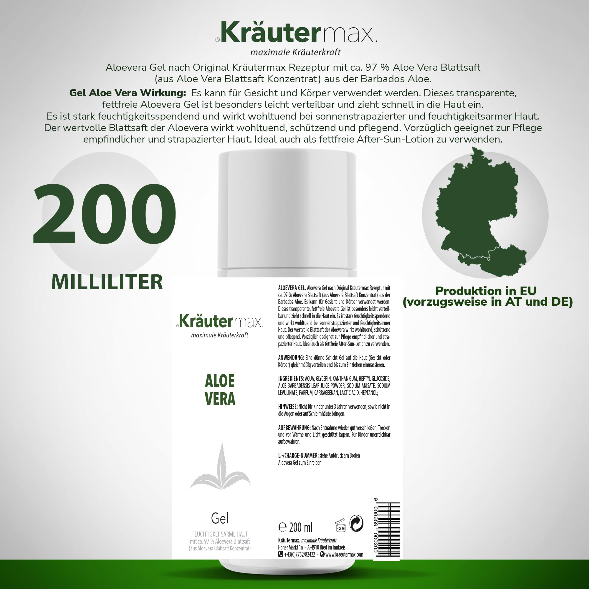 Kräutermax Aloevera Gel 97 %