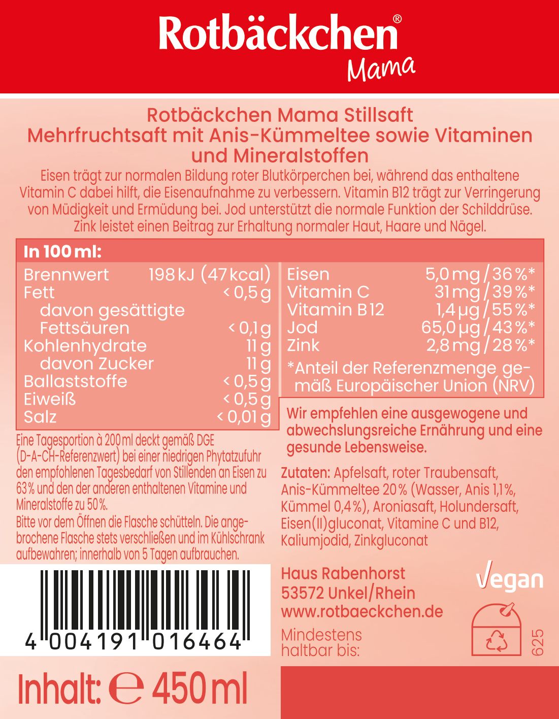 Rotbäckchen Mama Stillsaft