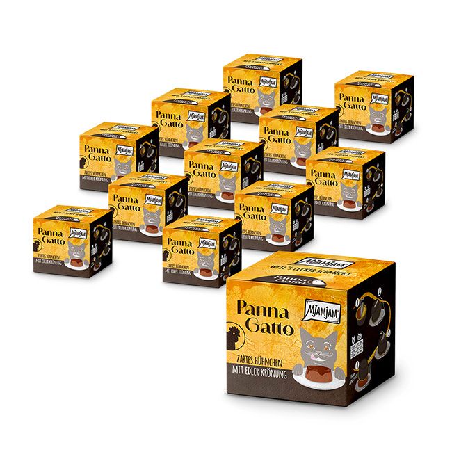 MjAMjAM - Panna Gatto zartes Hühnchen mit edler Krönung 12x2x80 g Futter