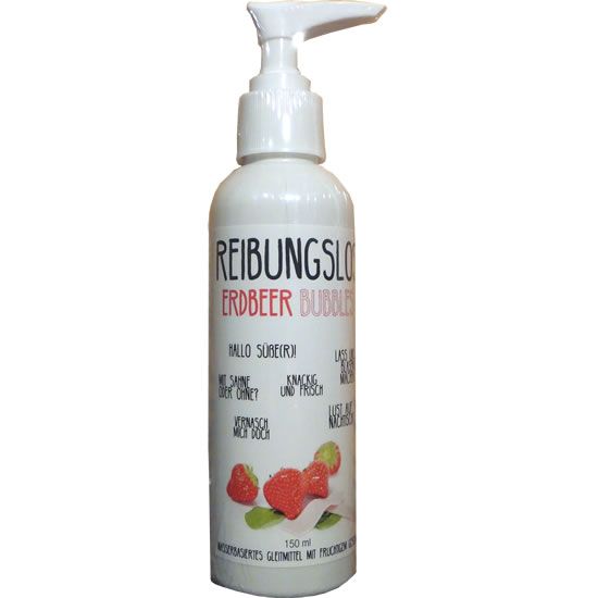 Reibungslos *Erdbeer Bubbles* reaktivierbares Gleitmittel mit Erdbeeraroma