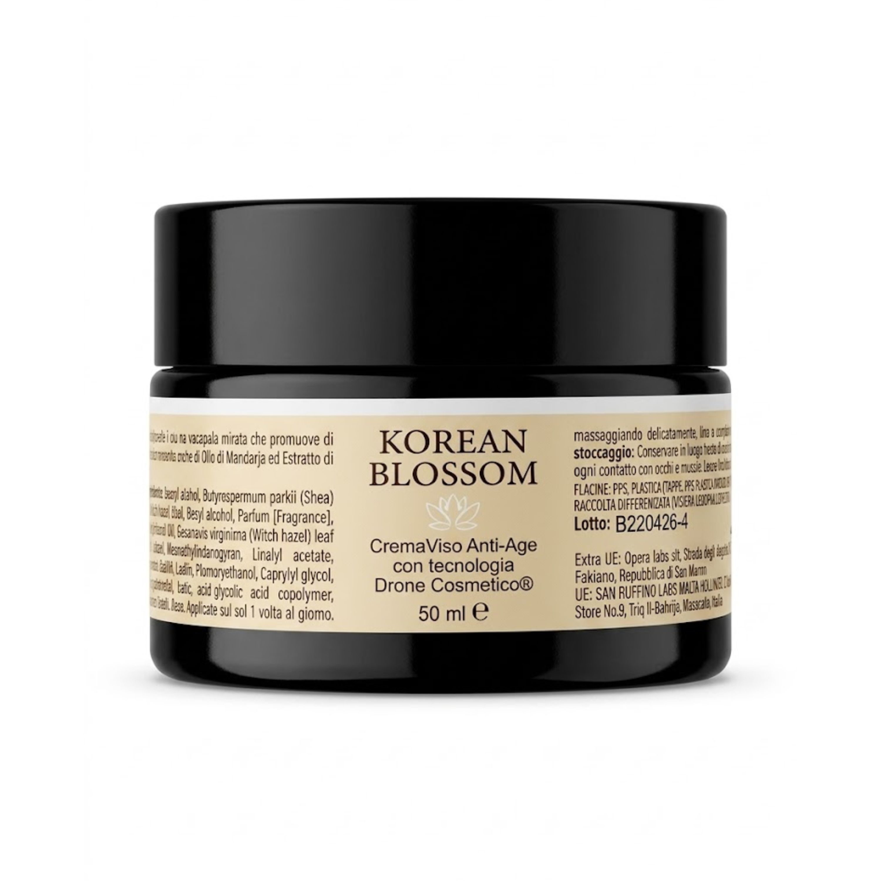Alohalabs Korean Blossom Anti-Aging Gesichtscreme mit kosmetischer Drohnen-Technologie 50 ml Tagescreme