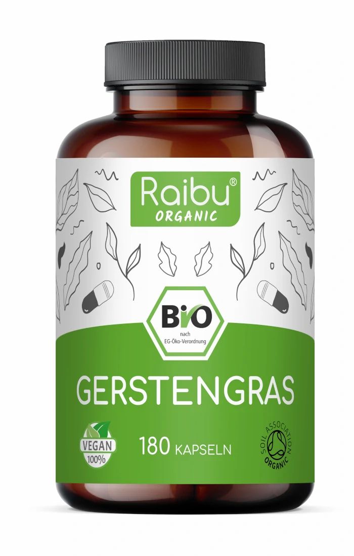 BIO Gerstengras Kapseln Hochdosiert - RAIBU