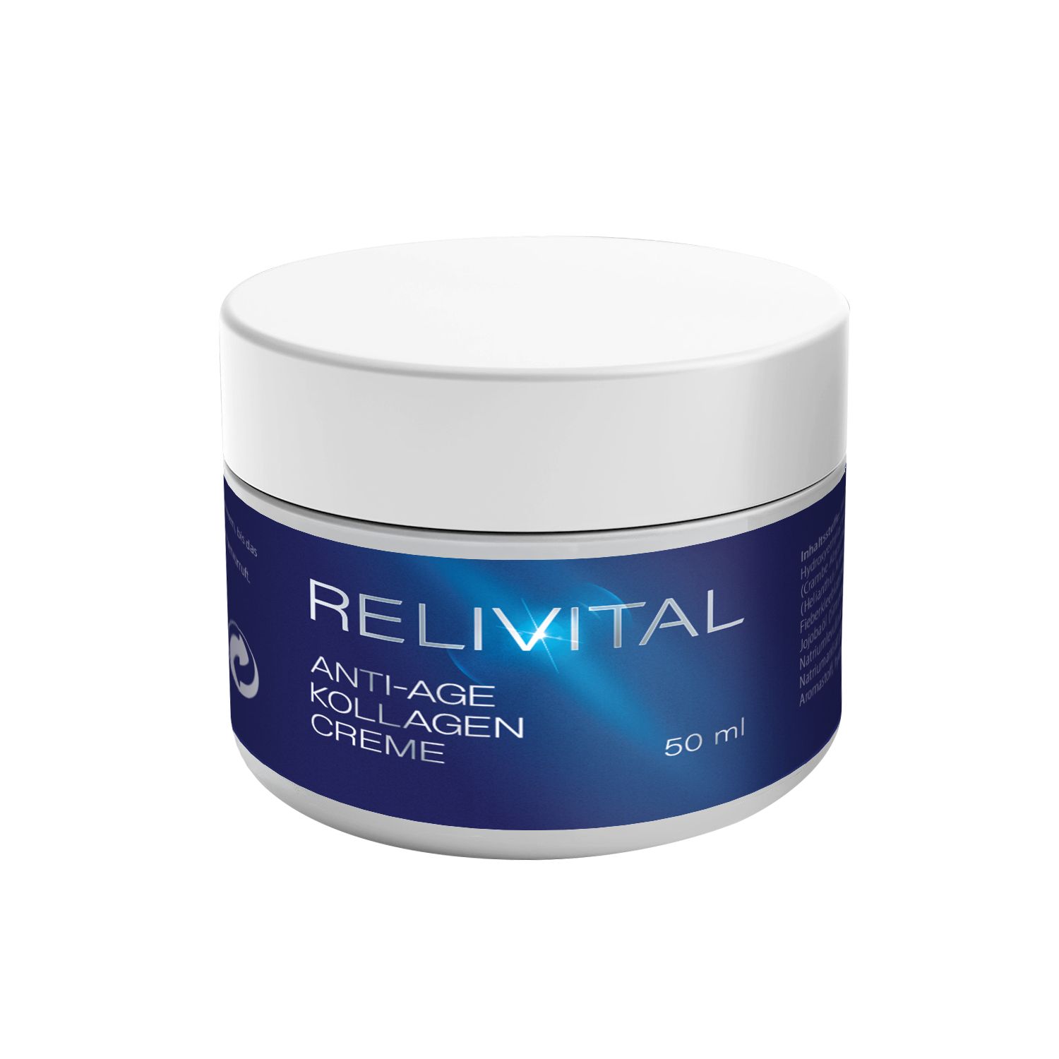 Relivital Anti-Age Kollagen Creme | Meereskollagen, Elastin & Acmella Oleracea Feuchtigkeitscreme 50 ml