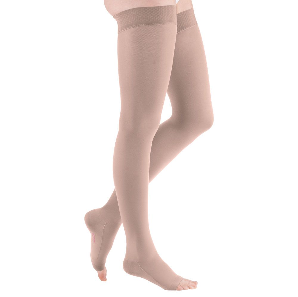 mediven comfort CCL2 AG Kompressionsstrümpfe normal (72-83 cm) o. Fußspitze Noppenhaftband