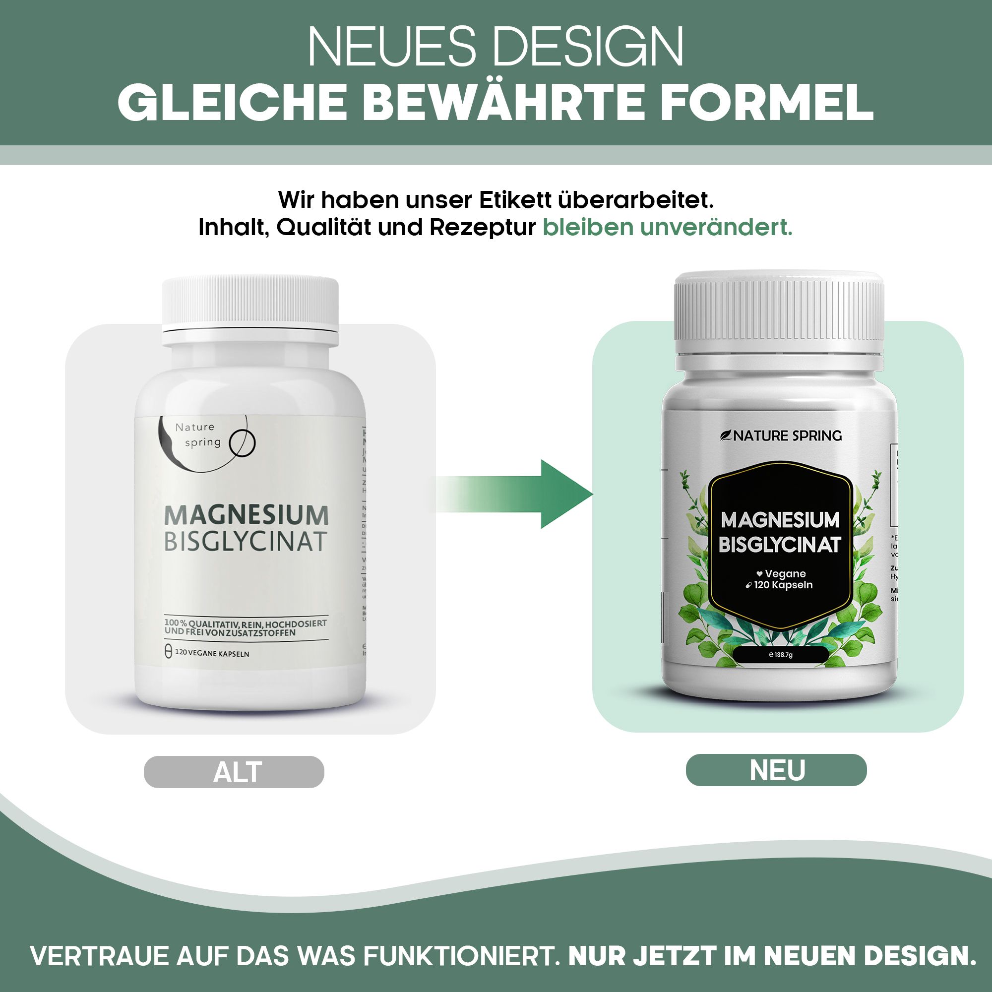 Magnesium Bisglycinat hochdosiert, vegan