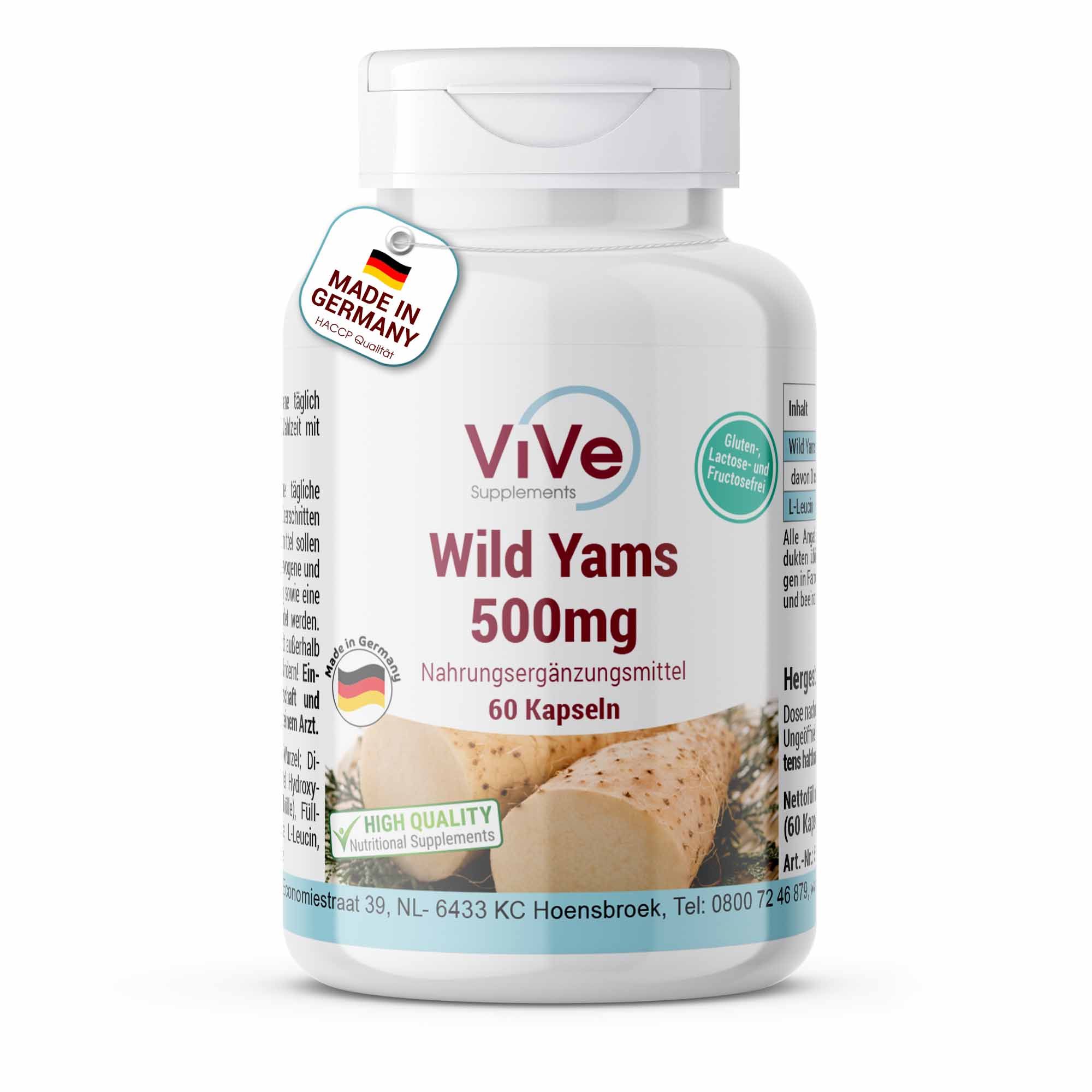 Vive Supplements | Wild Yams-Extrakt 500 mg 60 St