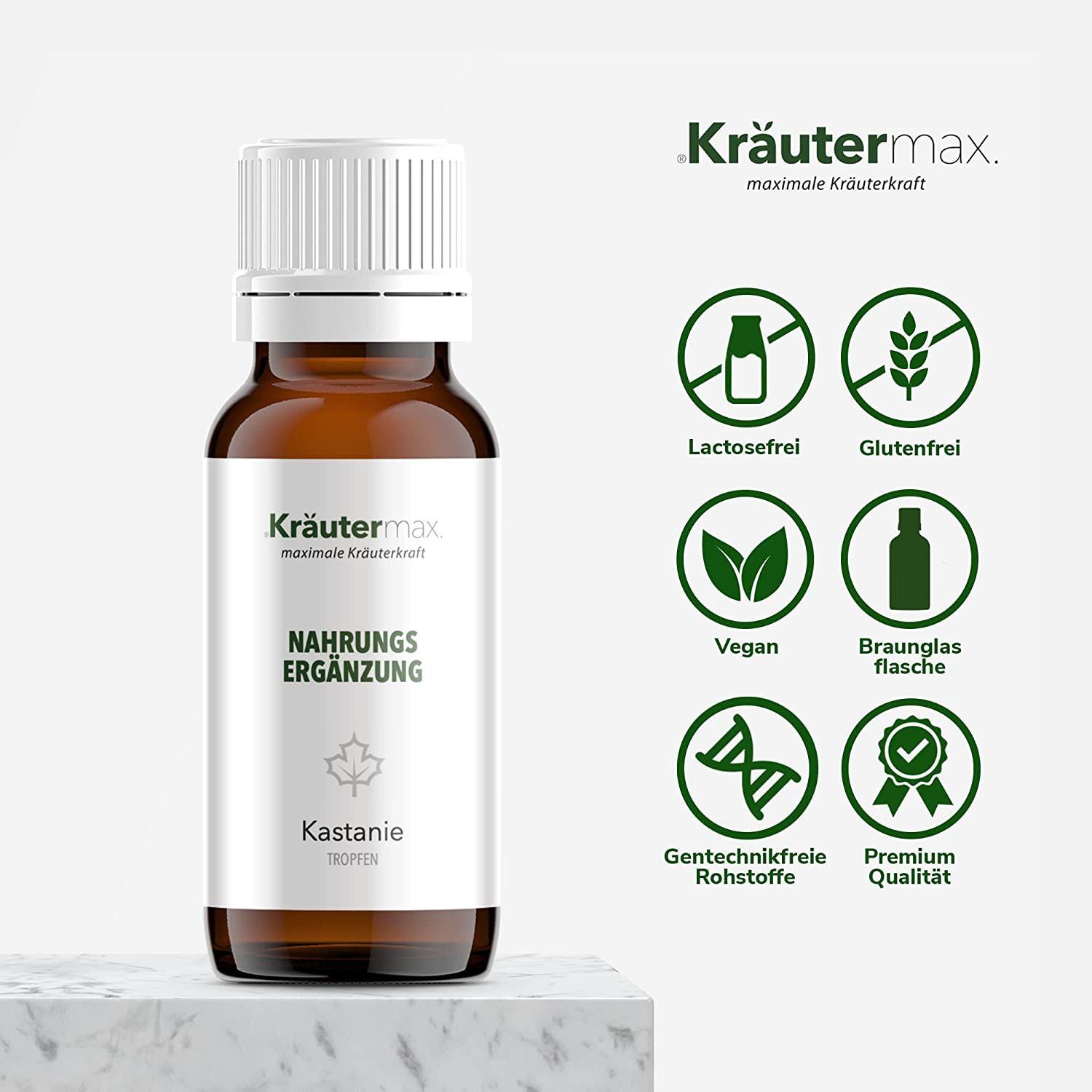 Kräutermax Kastanie Tropfen Extrakt aus Kastanieblüten und –früchten (Aesculus hippocastanum)